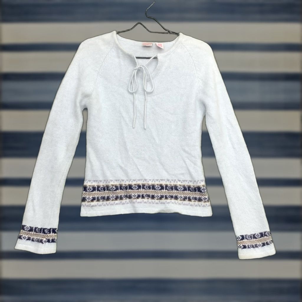 Vintage VINTAGE Xhilaration Sweater Cardigan Womens Medium Angora Wool Lace Front Round Neck Blue 90s Size M / US 6-8 / IT 42-44 - 1 Thumbnail