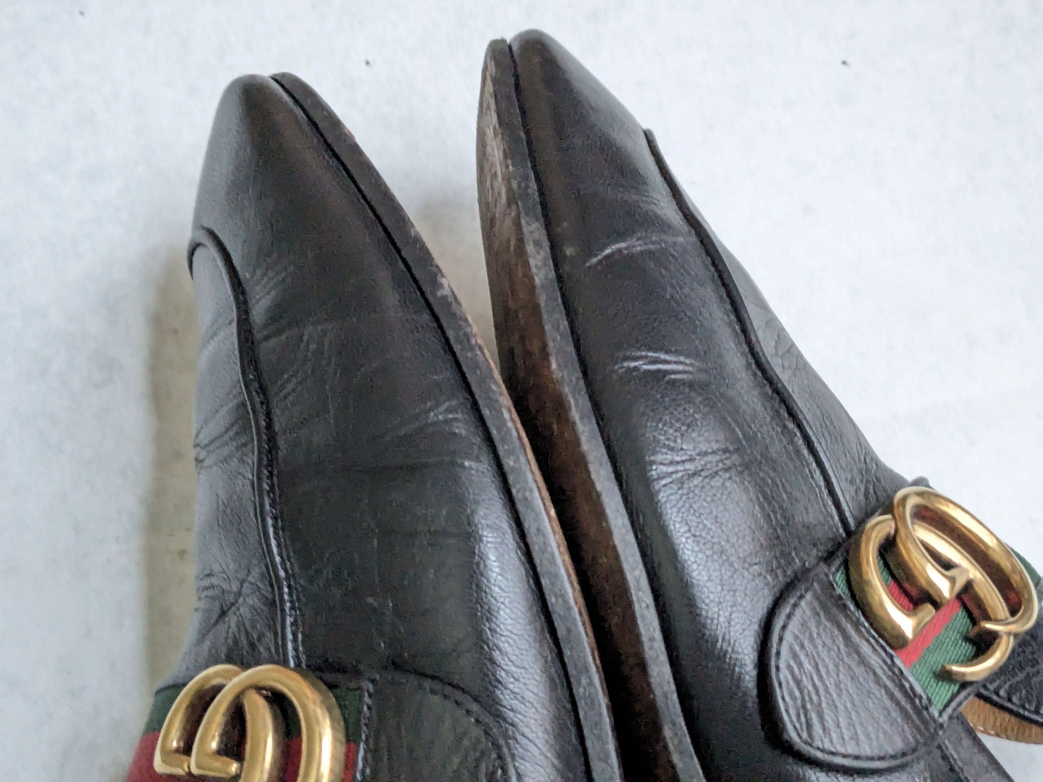 Gucci Gucci Loafers Black 10 Web GG Logo Size US 10 / EU 43 - 5 Thumbnail