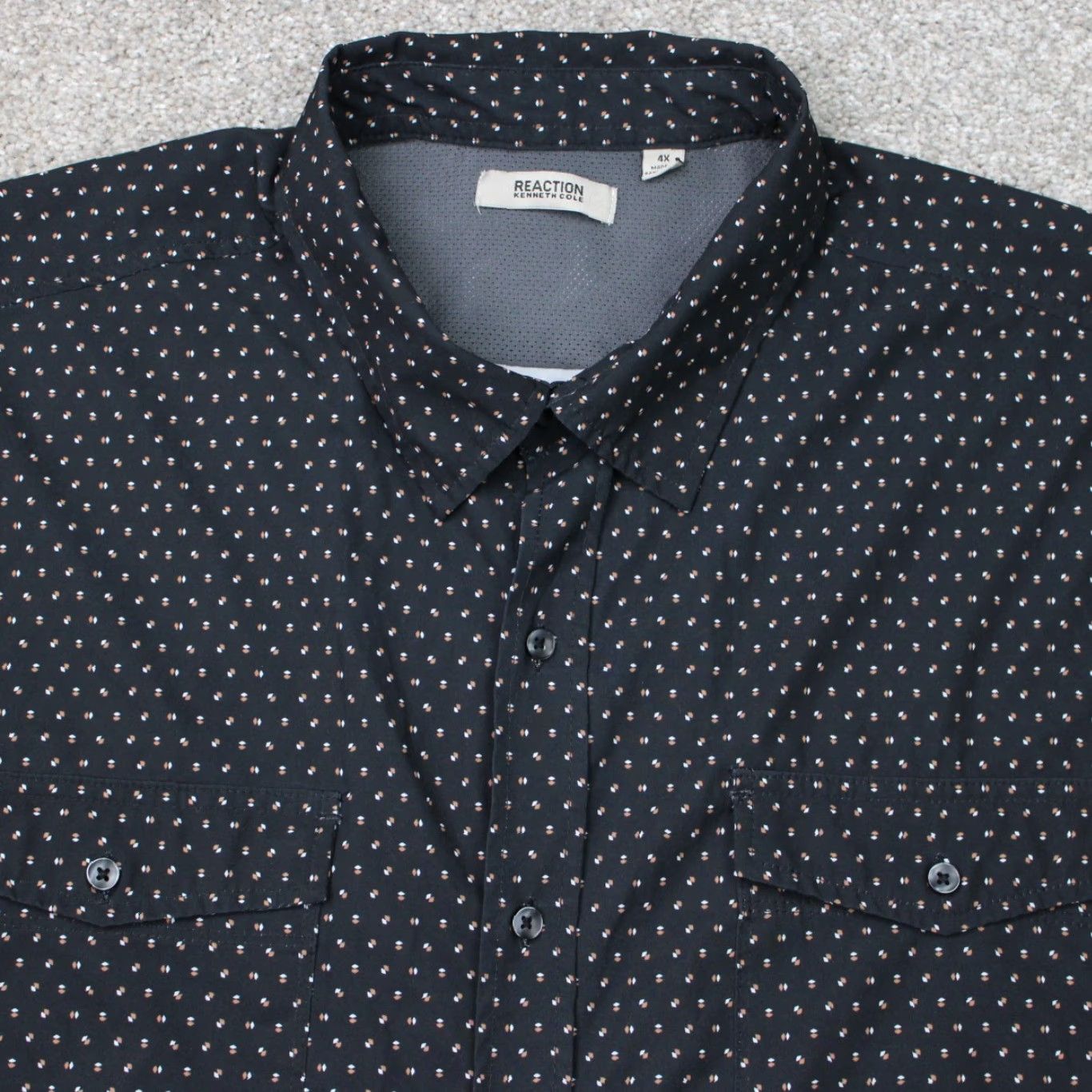 Kenneth Cole Kenneth Cole Shirt Mens 4XL Black Geometric Mobility Woven Stretch L/S Size US XXL / EU 58 / 5 - 4 Thumbnail