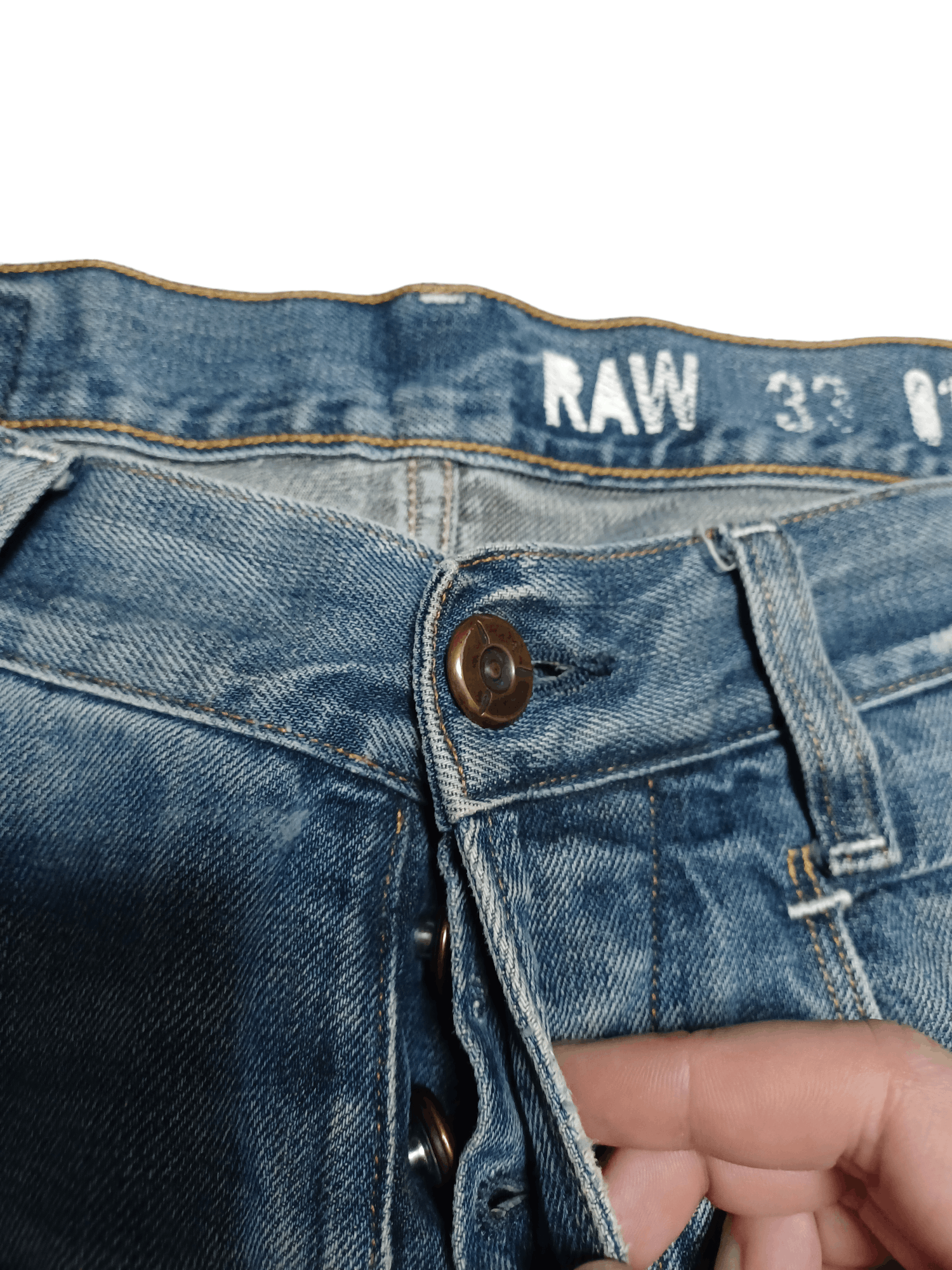 G-Star G STAR RAW DISTRESSED 3301 W32 L32 JEANS DENIM Size US 32 / EU 48 - 4 Thumbnail