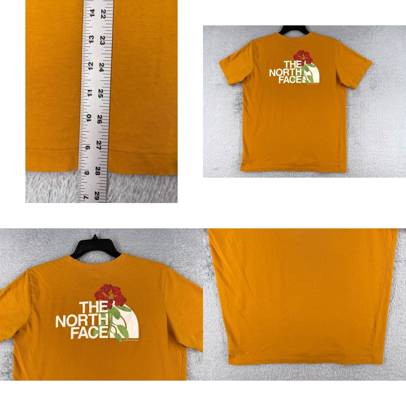 The North Face The North Face Shirt Men L Yellow Floral Poly Blend Jersey Crew Neck Short Sleeve All Seasons Breathable Logo Vintage: No Size US L / EU 52-54 / 3 - 9 Thumbnail