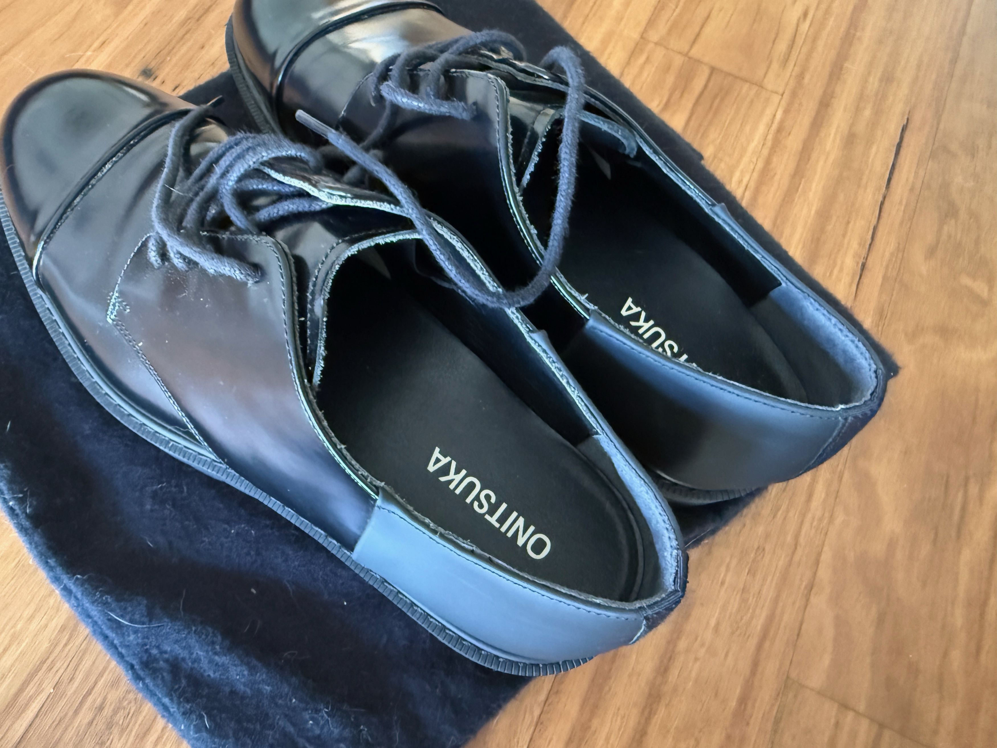 Onitsuka Tiger Onitsuka Tiger Derby "Black Polished Leather" Size US 10 / EU 43 - 3 Thumbnail