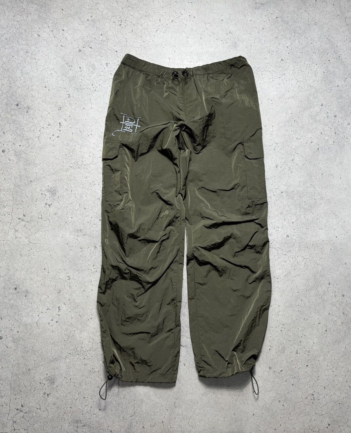 Ed Hardy Ed Hardy Nylon Baggy Track Pants Big Logo Size L Rap Size US 34 / EU 50 - 2 Thumbnail