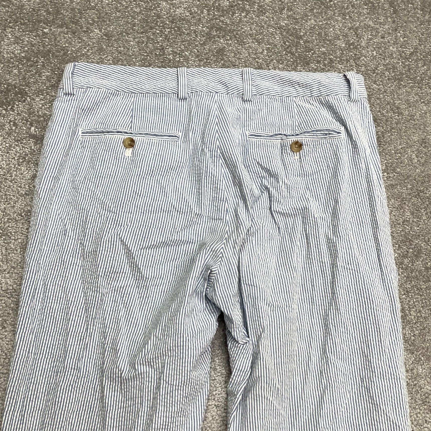 Vineyard Vines VINTAGE Vineyard Vines Men’s Slim Fit Chino Pants 33x30 Blue Striped Casual Workwear Size US 33 - 3 Thumbnail
