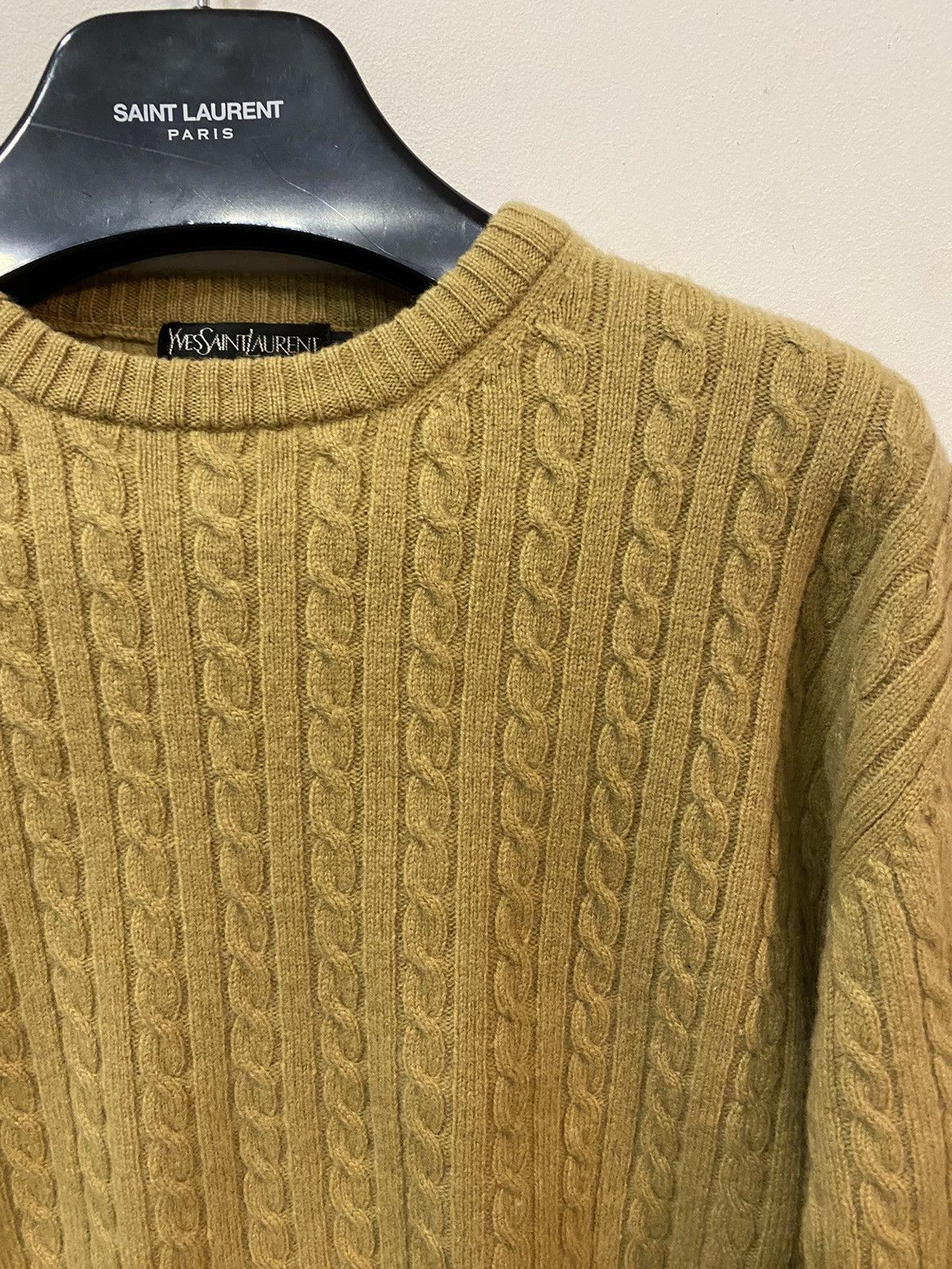 Beige Wool YSL Sweater Soft Heavy