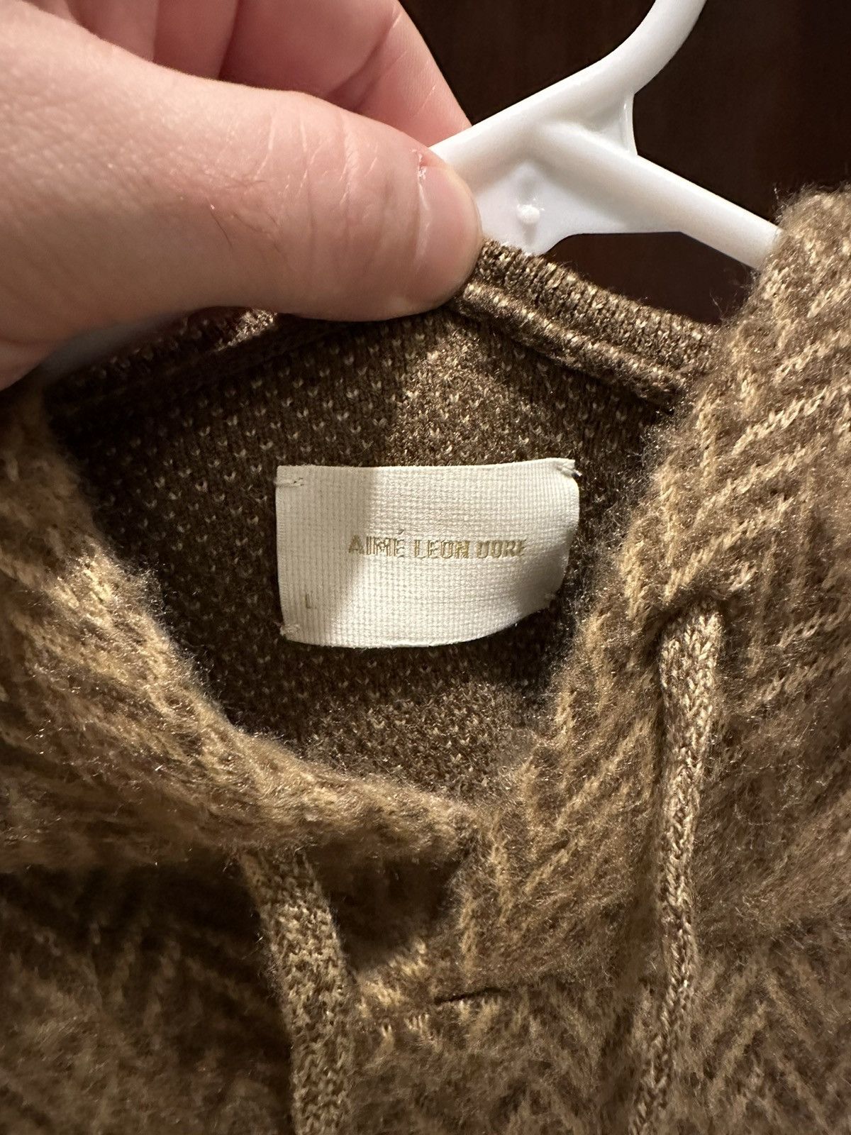 Aime Leon Dore Aime Leon Dore Brushed Herringbone Hoodie Size L Size US L / EU 52-54 / 3 - 5 Thumbnail