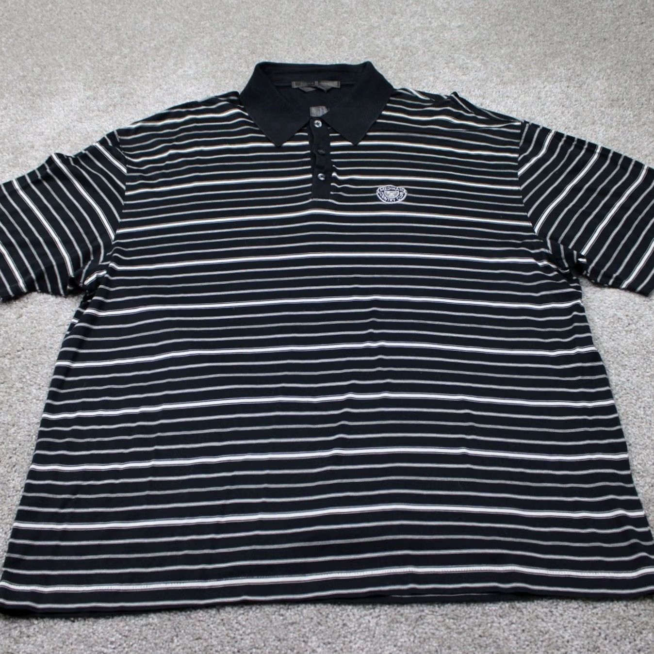 Nike Nike Tiger Woods Polo Shirt Mens XL Black Gray S/S Pullover Medinah CC Logo Size US XL / EU 56 / 4 - 2 Thumbnail