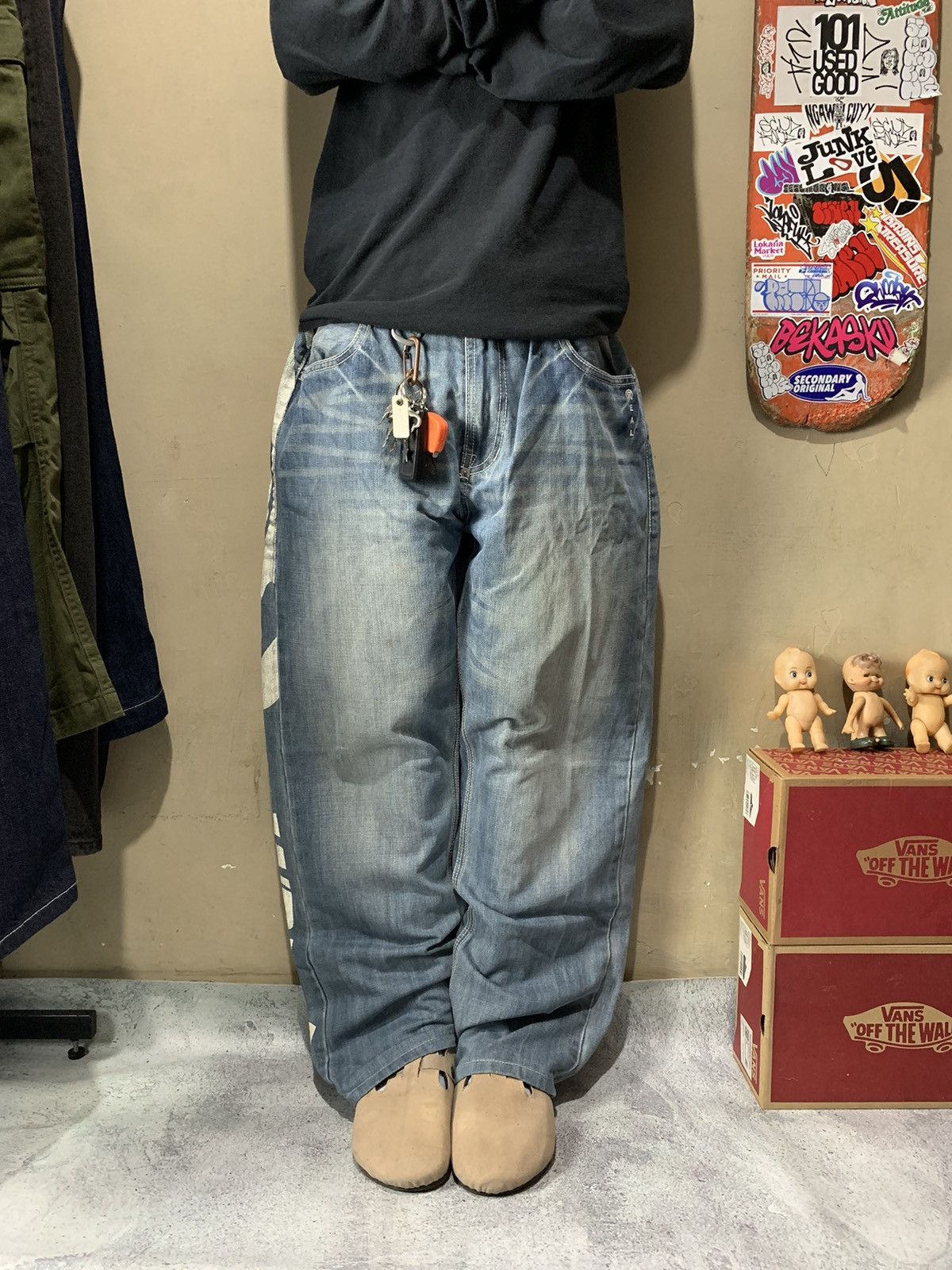 Japanese Brand Y2k UNIQUE DENIM by REAL VOICE Size US 34 / EU 50 - 2 Thumbnail