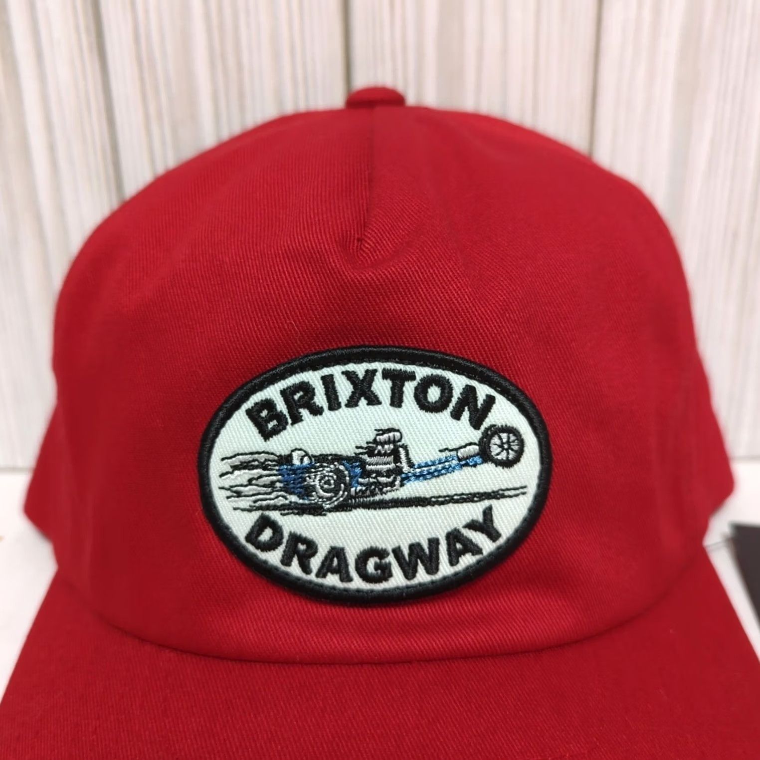 Brixton Brixton Dragway Hat Cap MP Race Patch A-Frame Unstructured Trucker Snapback Cars Hats Red One Size Men Adjustable Cotton Snapback Unstructured Size ONE SIZE - 2 Thumbnail