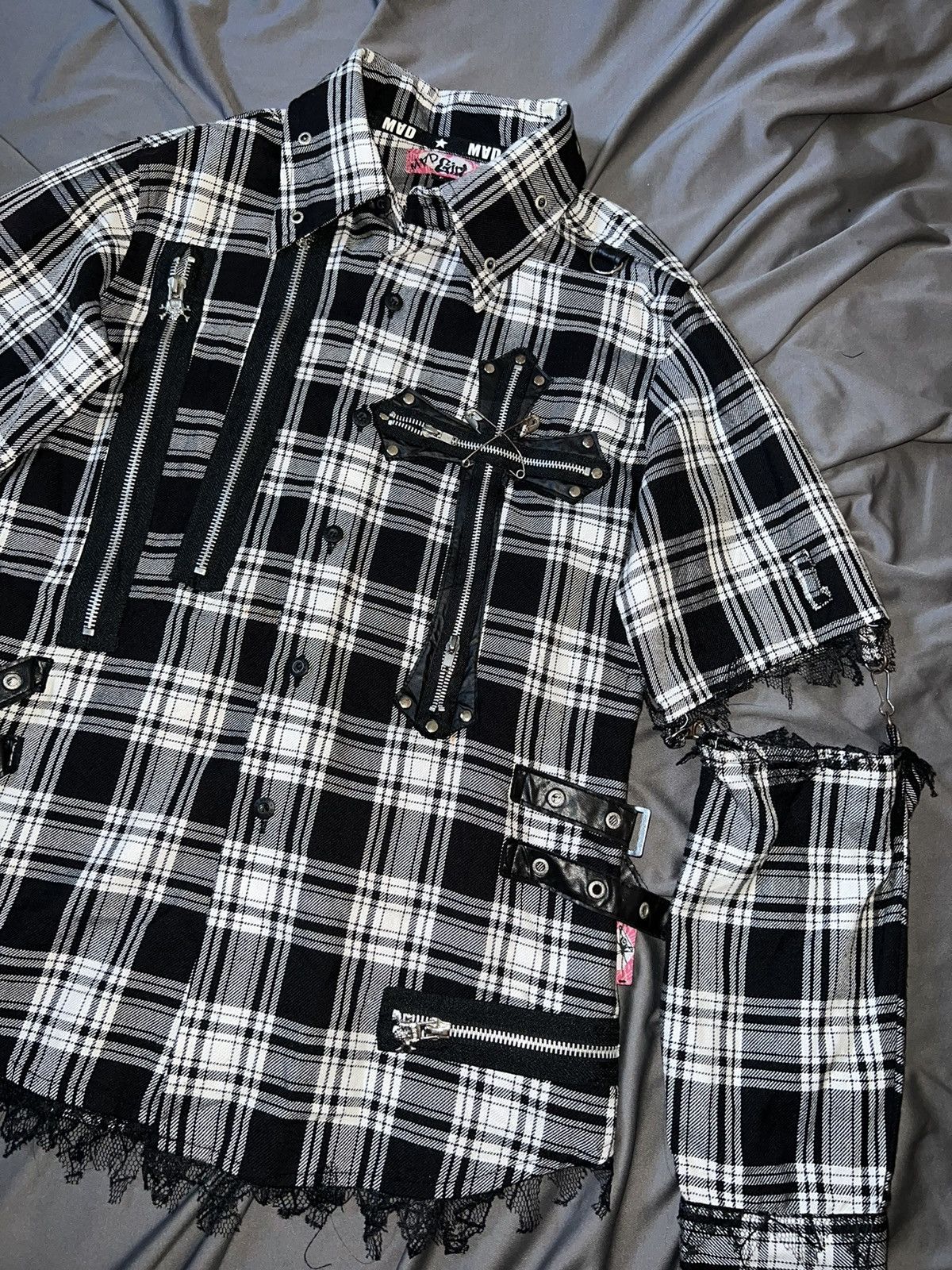 Japanese Brand MAD GIRL punk shirt ☠️ Size M / US 6-8 / IT 42-44 - 14 Thumbnail