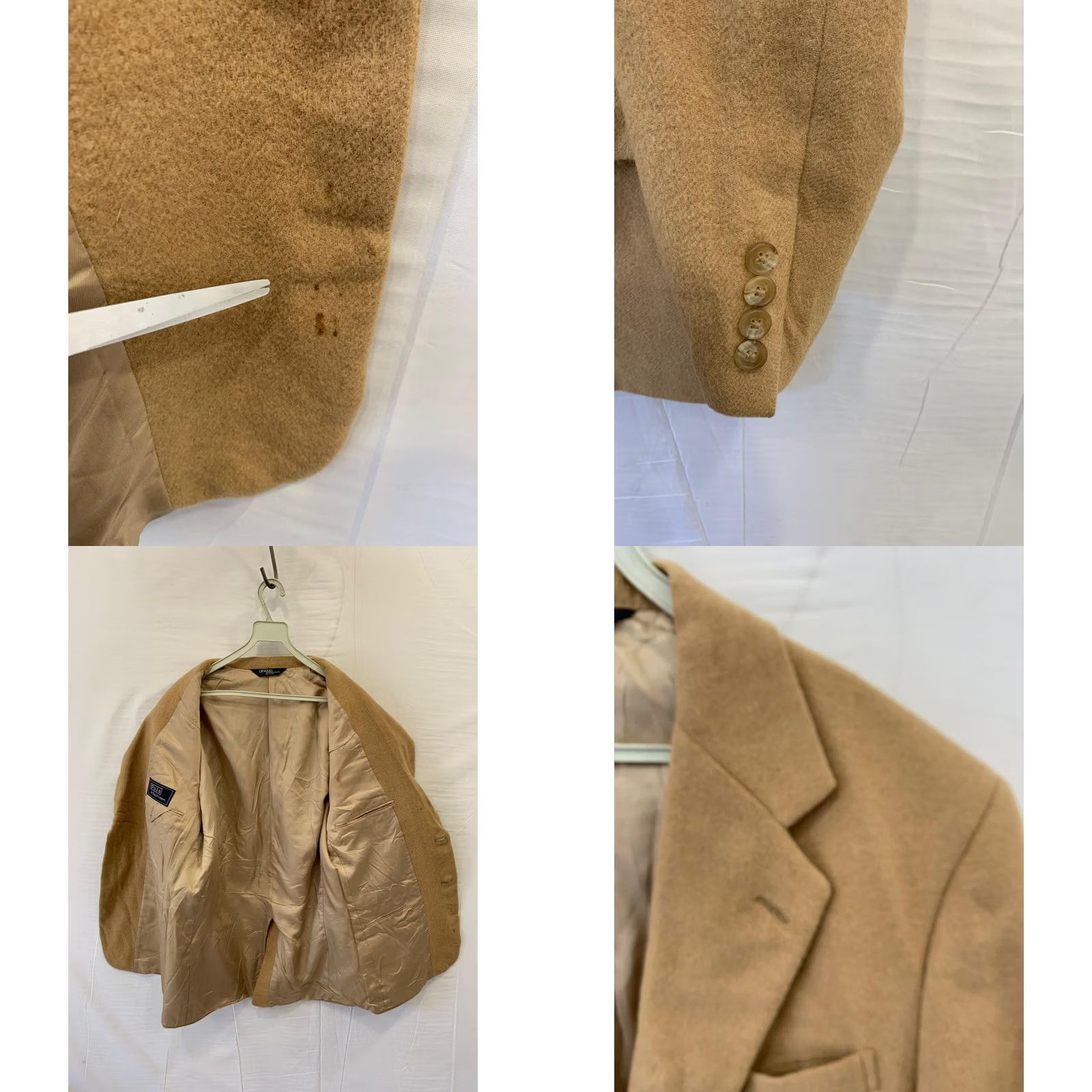Ralph Lauren VINTAGE Polo Ralph Lauren Blazer Shirt 42R Made in USA Camel Hair Tan Brown Mens USA 2 Piece Notch Lapel 100% Camel Hair Size US XL / EU 56 / 4 - 9 Thumbnail