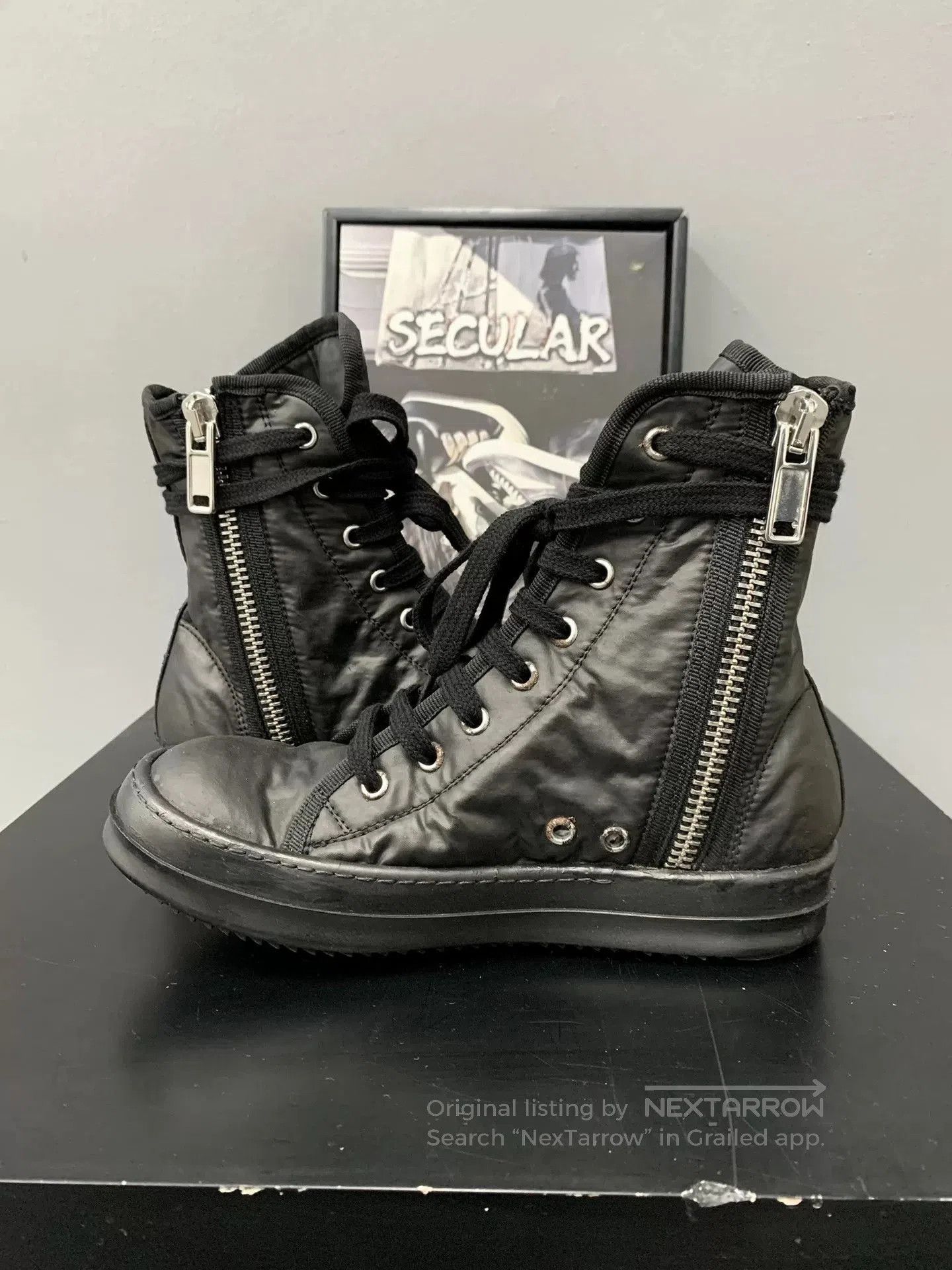 Rick Owens Drkshdw rick owens drkshdw black high-top sneakers. Size US 5.5 / IT 35.5 - 6 Thumbnail