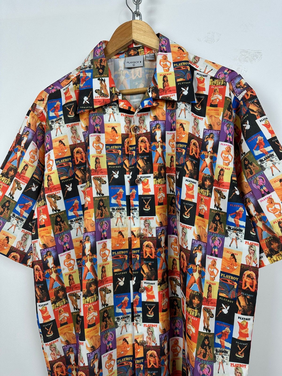 Playboy Vintage Playboy Magazine Cover All Over Print Button Shirt Size US L / EU 52-54 / 3 - 4 Thumbnail