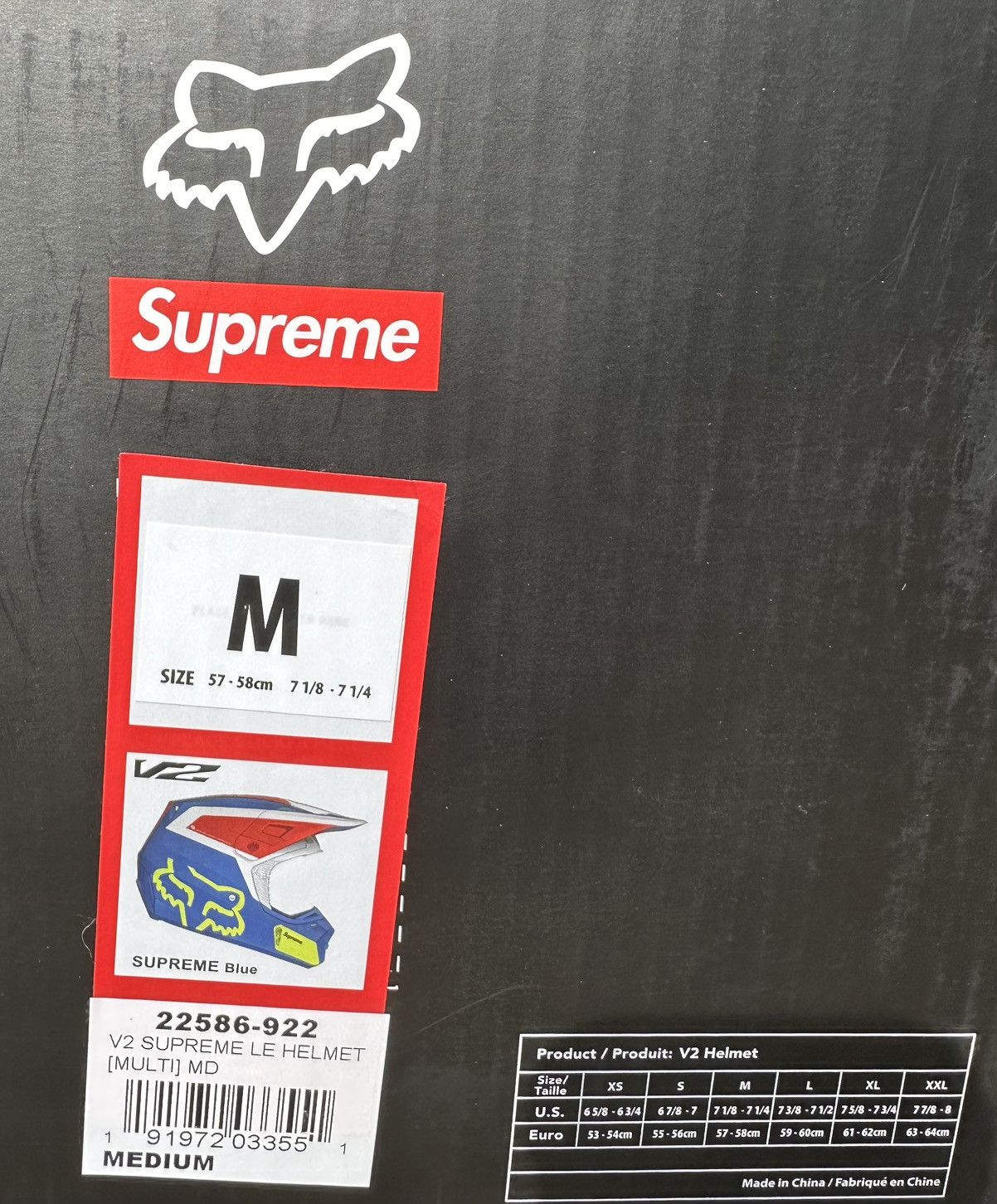 Fox Racing × Supreme Supreme Fox Racing V2 Helmet Size ONE SIZE - 9 Thumbnail