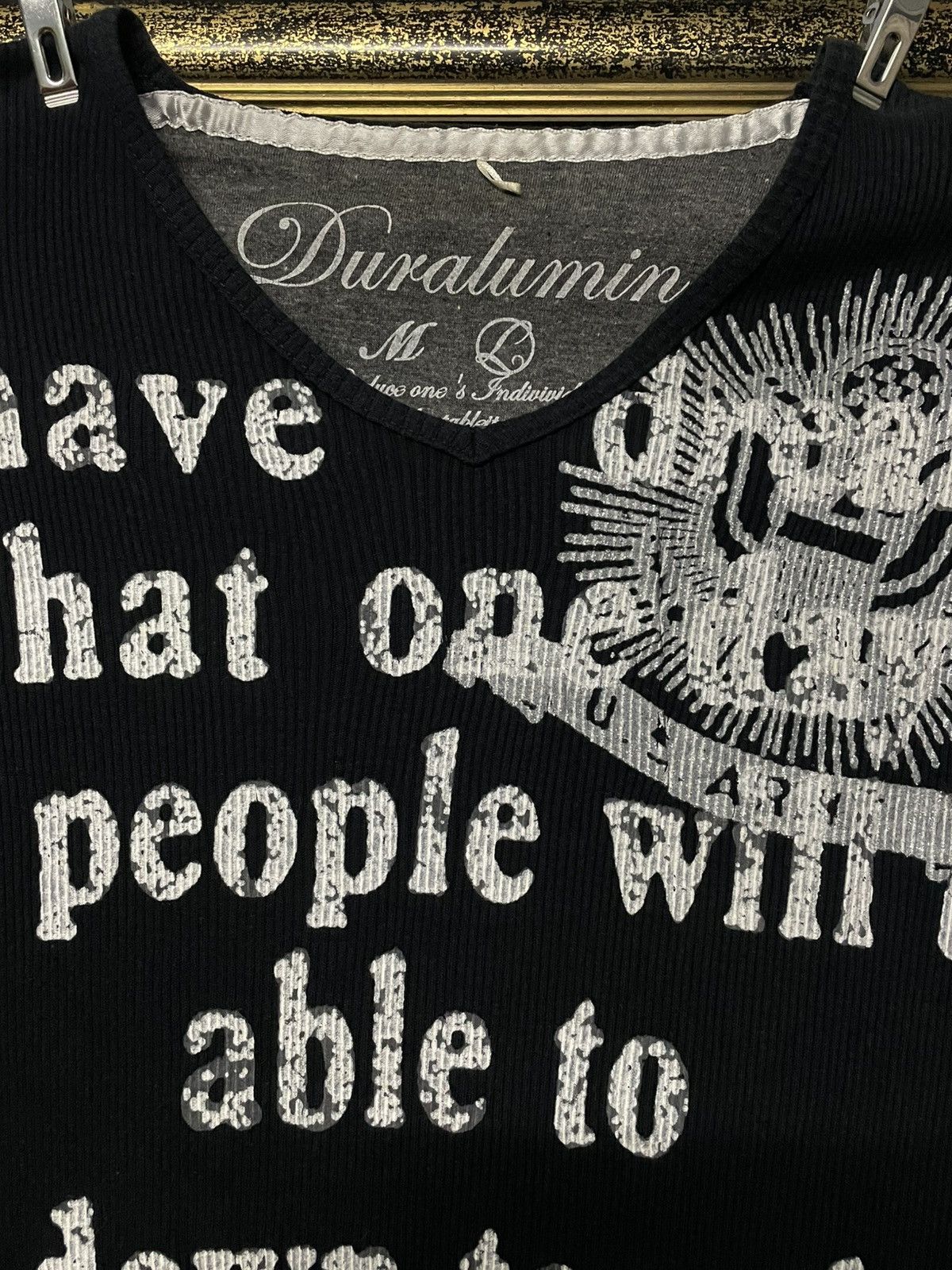 Designer × Japanese Brand × Vintage Vintage 1990s Japan Duralumin Poem Brotherhood Thermal Black Size US S / EU 44-46 / 1 - 5 Thumbnail
