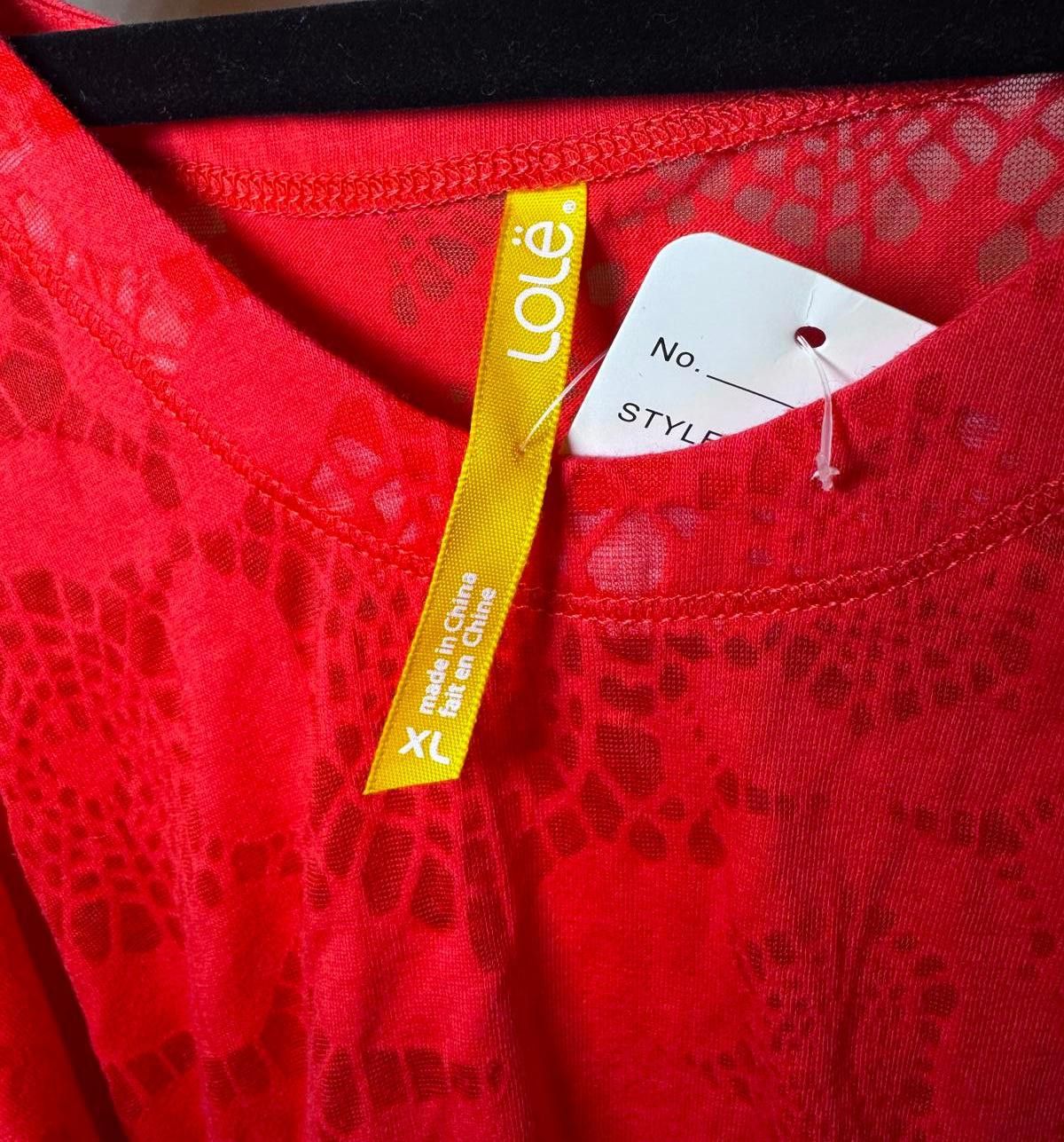 I Love Ugly Lace Overlay Swim Coverup by Lole’ Vibrant Red Size ONE SIZE - 3 Thumbnail