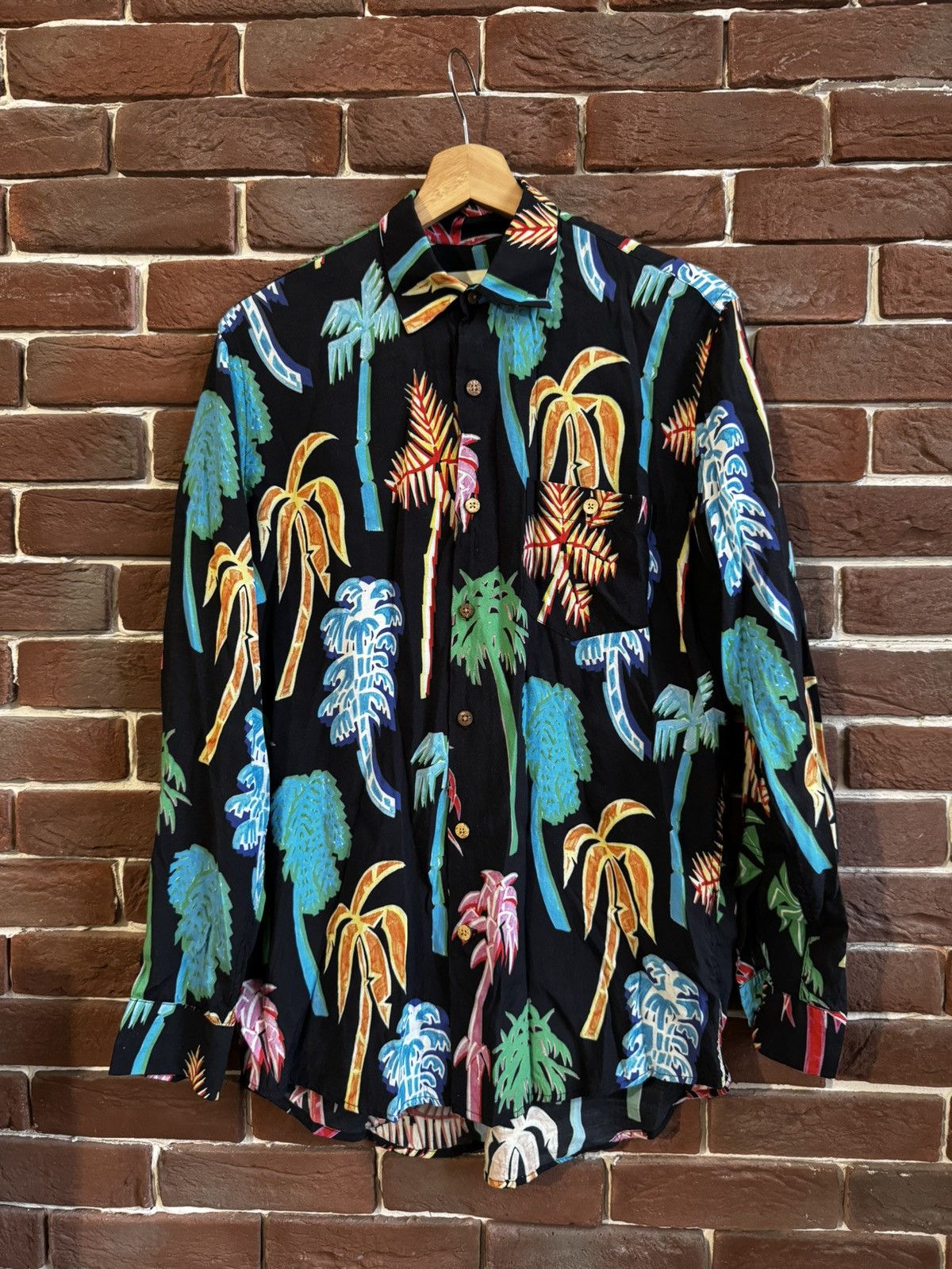 Rare Our Legacy Palm Trees Pattern 44 Rayon Button Up Shirt