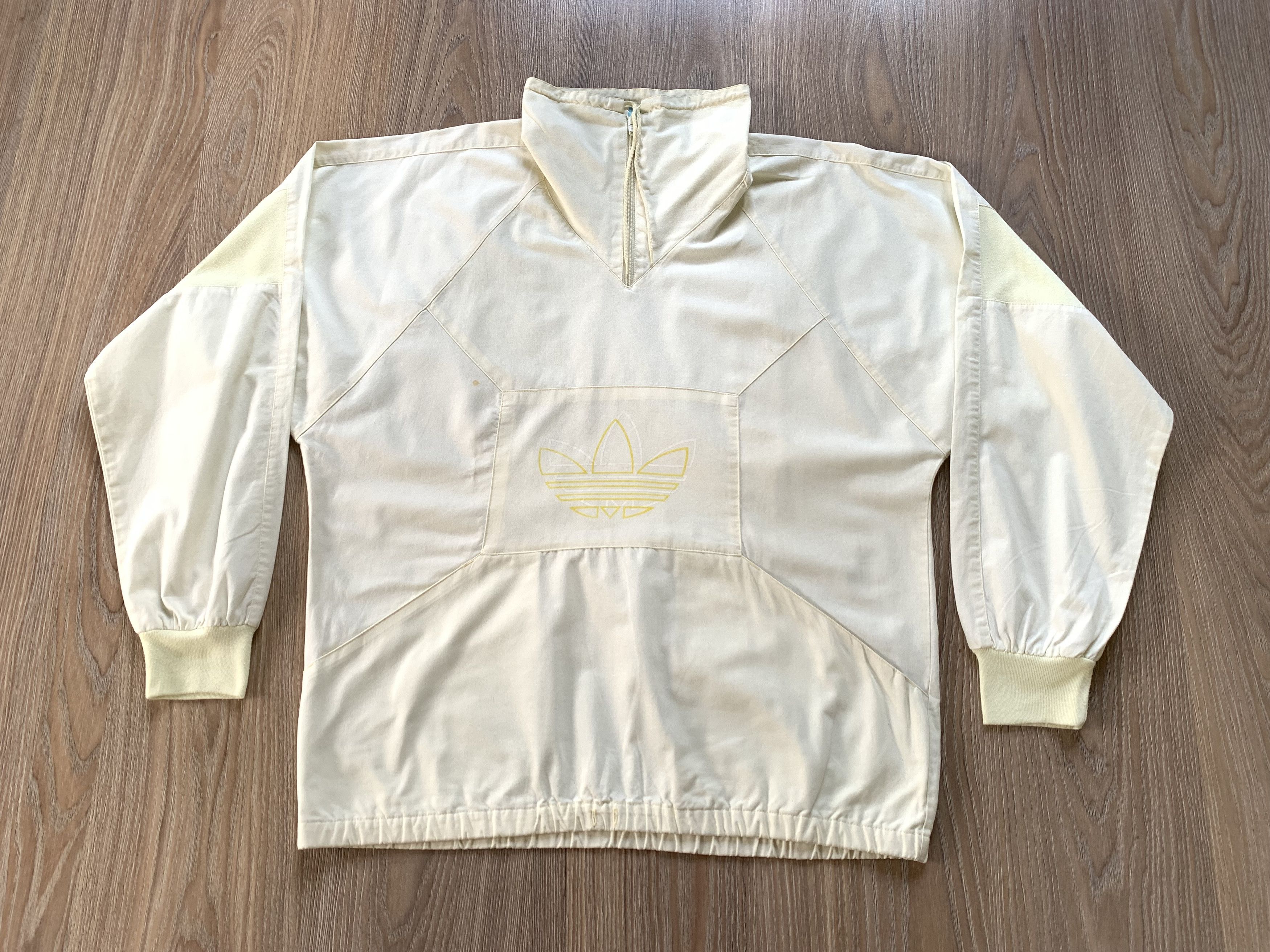 Adidas Vintage Retro Adidas Cotton Half Zip Sweatshirt Size US M / EU 48-50 / 2 - 2 Thumbnail