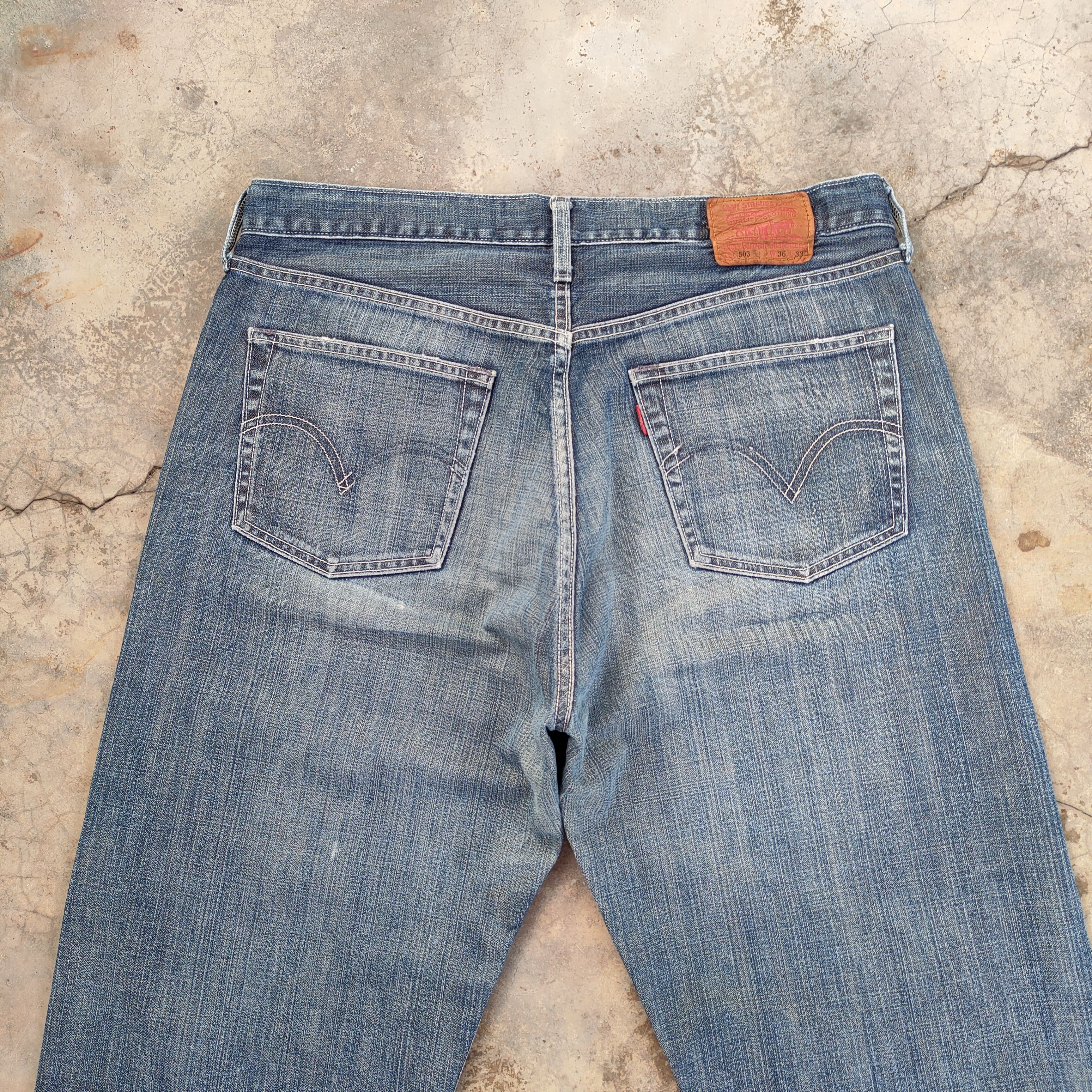 Levi's Vintage Clothing VINTAGE LEVI'S 503 FADED DISTRESSED JEAN DENIM PANTS Size US 36 / EU 52 - 10 Thumbnail