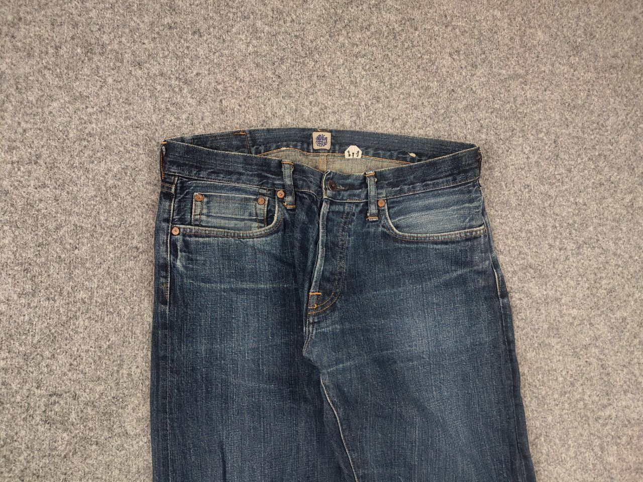 Indigofera Indigofera Vintage Selvedge Distressed Japan Denim Jeans Size US 34 / EU 50 - 4 Thumbnail