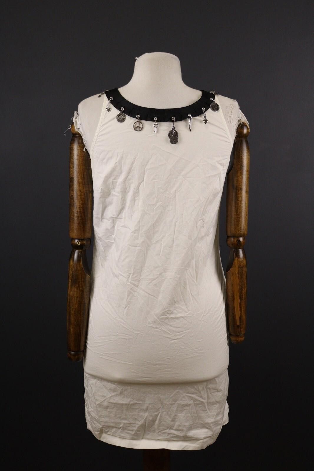 Moschino Moschino White Party Cocktail Tank Size I 40 / USA 4 Size M / US 6-8 / IT 42-44 - 6 Thumbnail