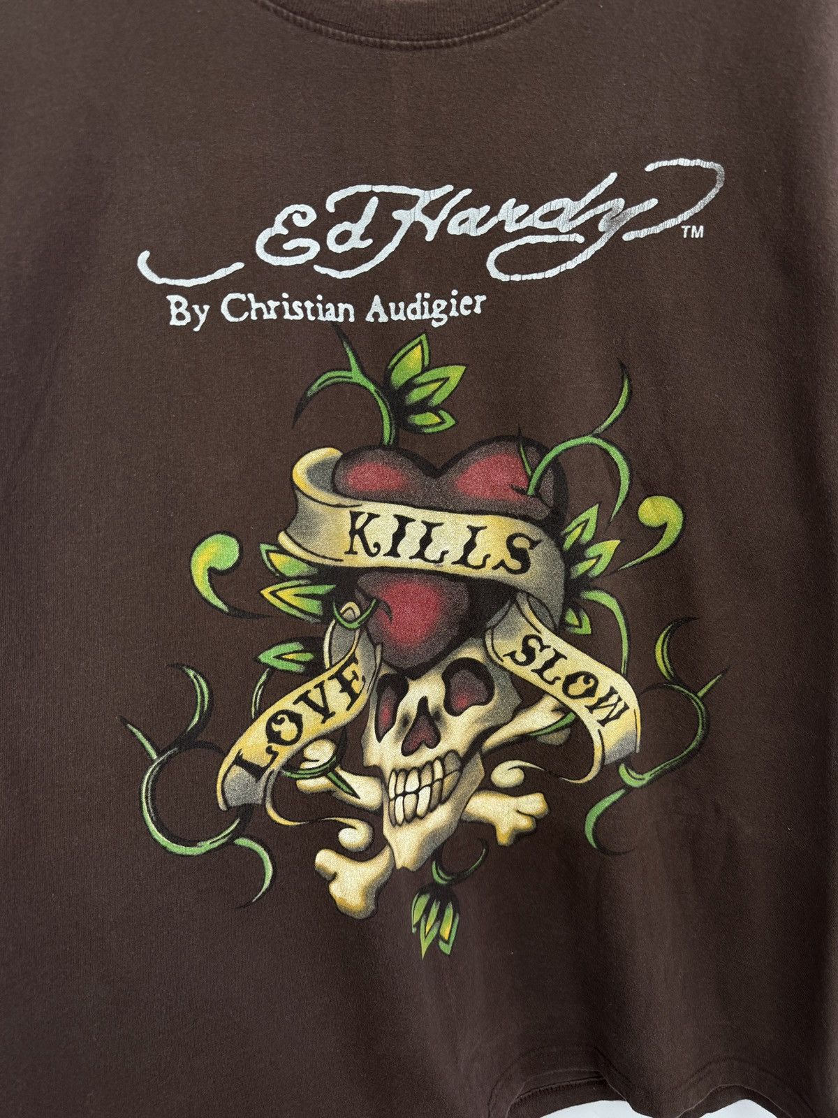 Ed Hardy 🇺🇸💀 Vintage Ed Hardy Christian Audigier Y2K T-Shirt Rare Hype Size US XL / EU 56 / 4 - 5 Thumbnail