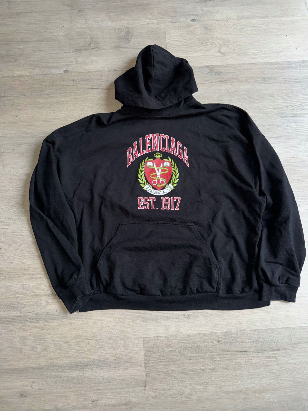 Balenciaga Wide-Fit College Fit Hoodie