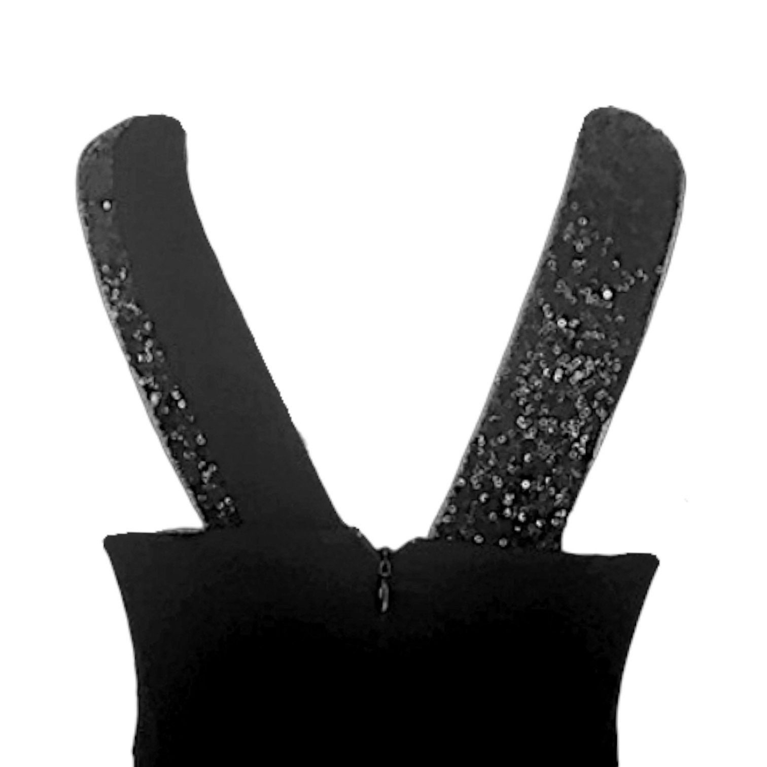 aidan mattox black sequin dress AIDAN MATTOX Black One Shoulder Sequin Mini Dress – The Untitled Boutique main image 0