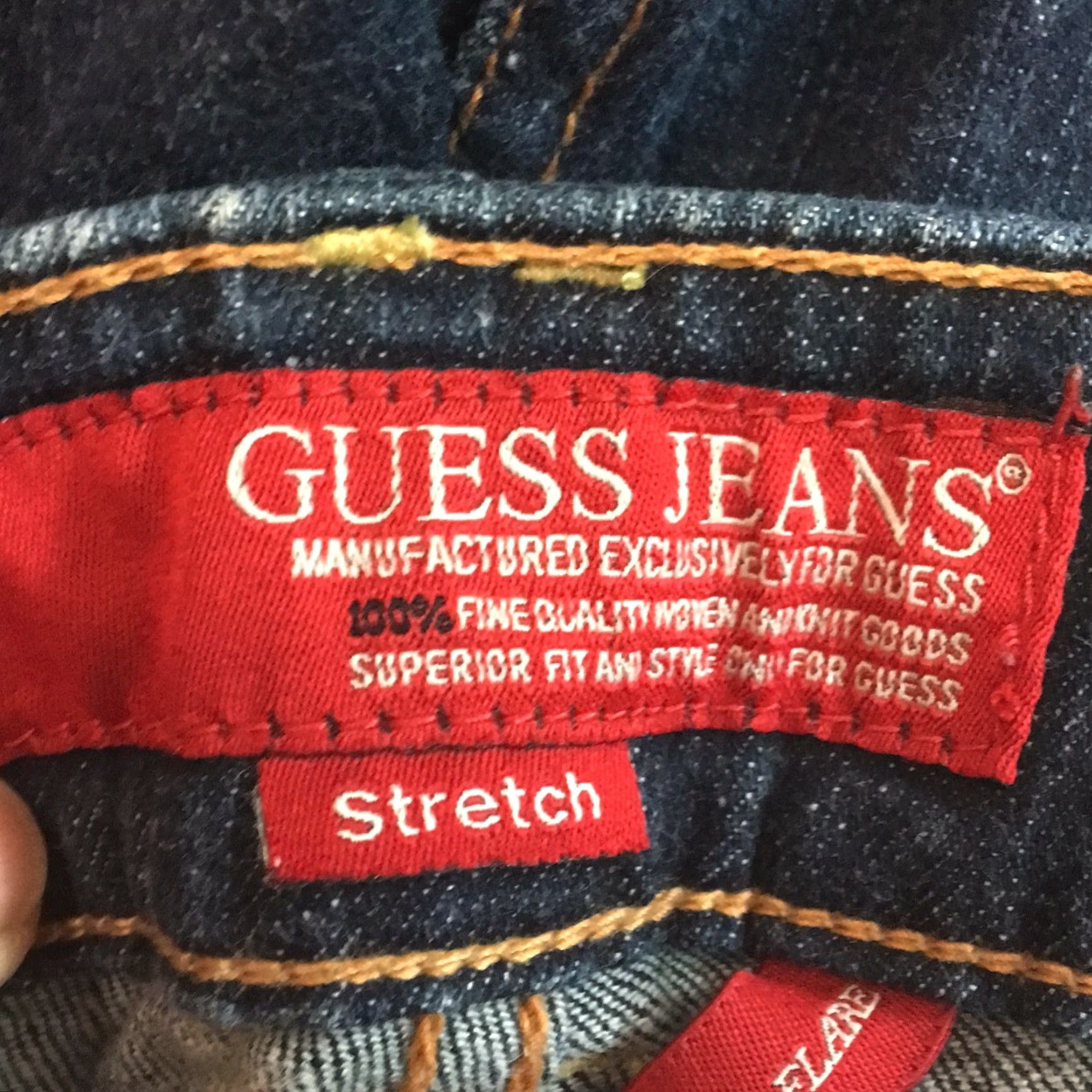 Guess GUESS Boot Cut Sweetheart Blue Denim Jeans Women 29 Regular 34x32 Stretch Ultra Low Rise 5-Pocket Designer Womens Size 29" - 6 Thumbnail