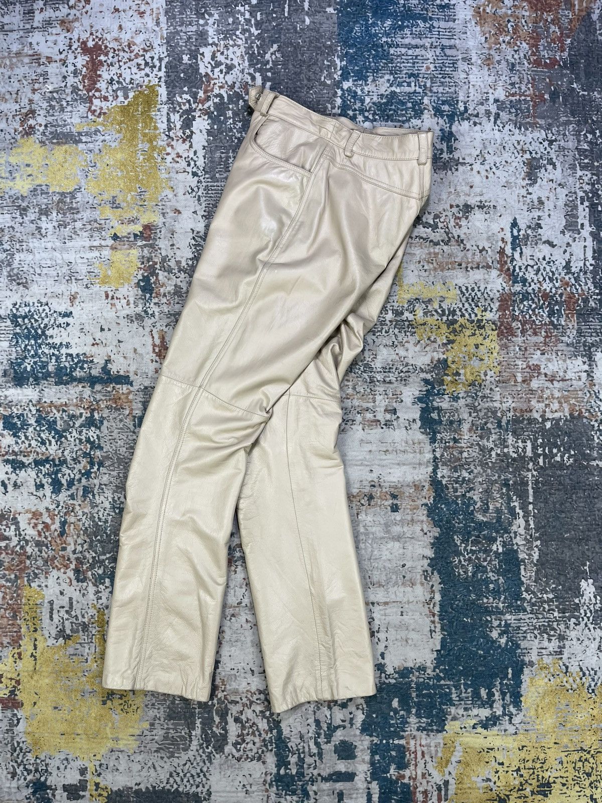 Genuine Leather Le Panier Marque Deposee Leather Pants Size 24" / US 00 / IT 34 - 1 Thumbnail