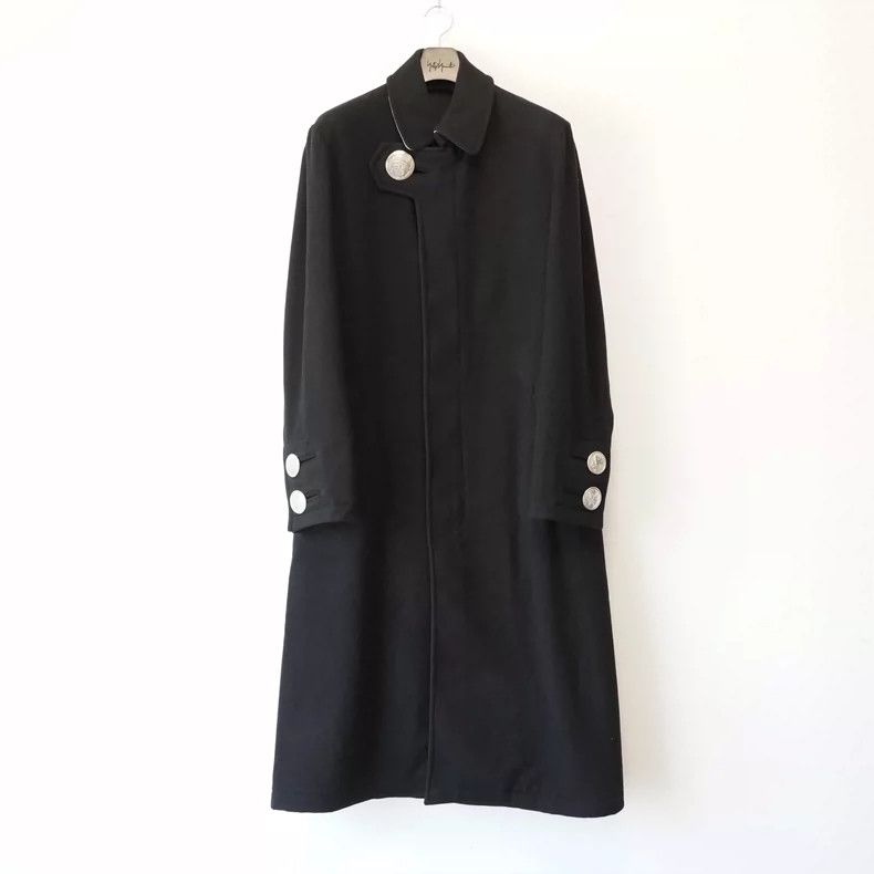 Yohji Yamamoto Yohji Yamamoto 2019AW Large Silver Button Zipper Coat 2505- Size US M / EU 48-50 / 2 - 1 Thumbnail