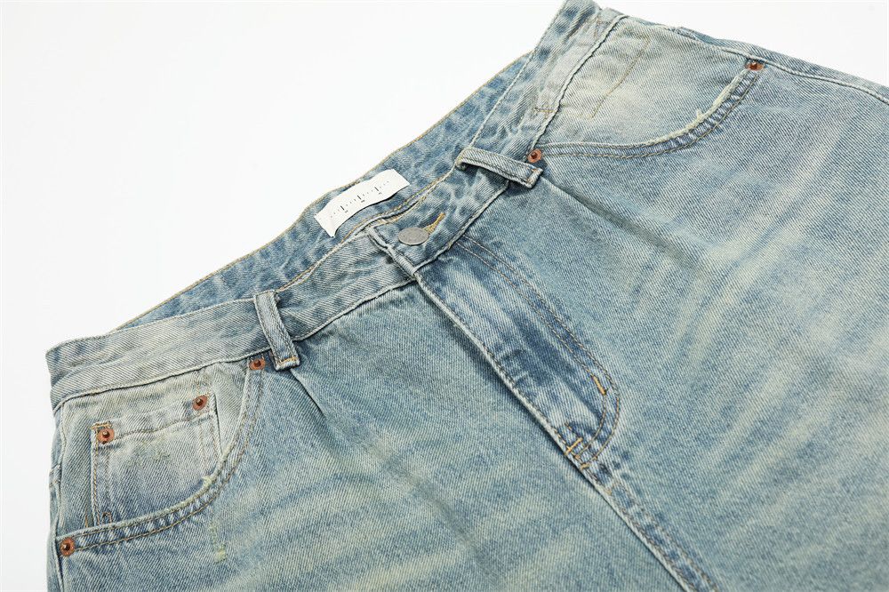 Japanese Brand × Jean Vintage distressed men's loose casual washed denim shorts Size US 32 / EU 48 - 3 Thumbnail