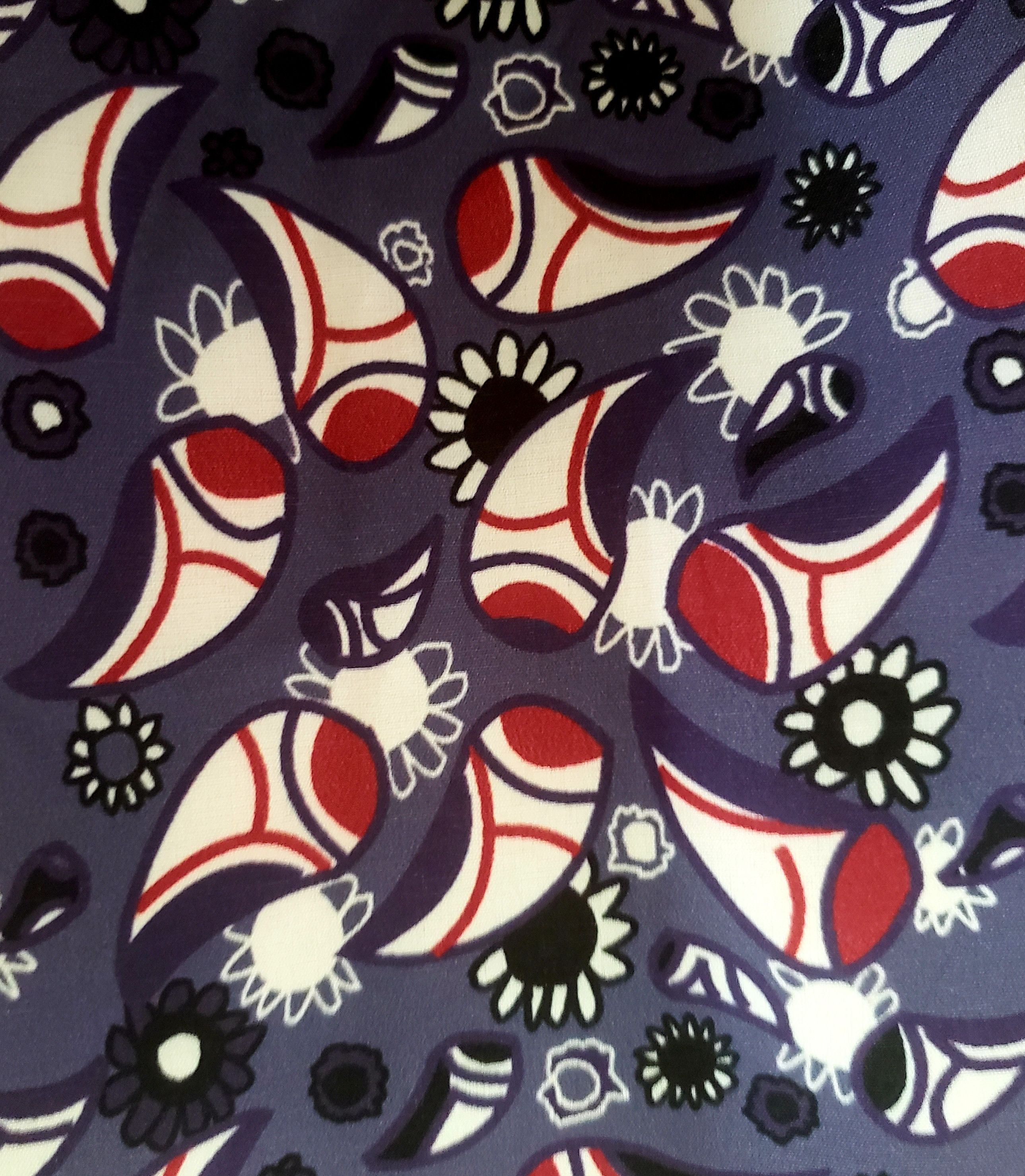Other men's purple print shirt L button front silky Blanc NWT Size US L / EU 52-54 / 3 - 4 Thumbnail
