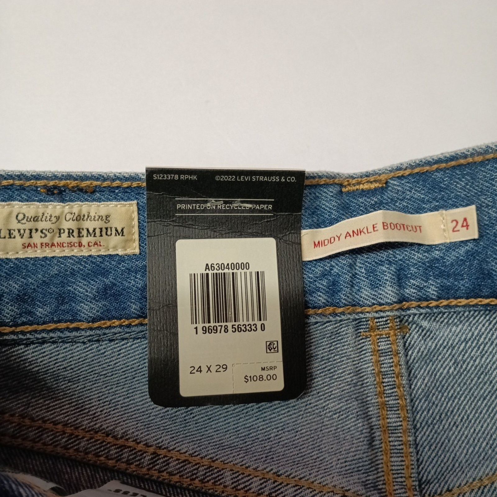 Levi's Levi's Premium Jeans Women's Middy Bootcut Size 24x29 Blue Size 24" / US 00 / IT 34 - 5 Thumbnail