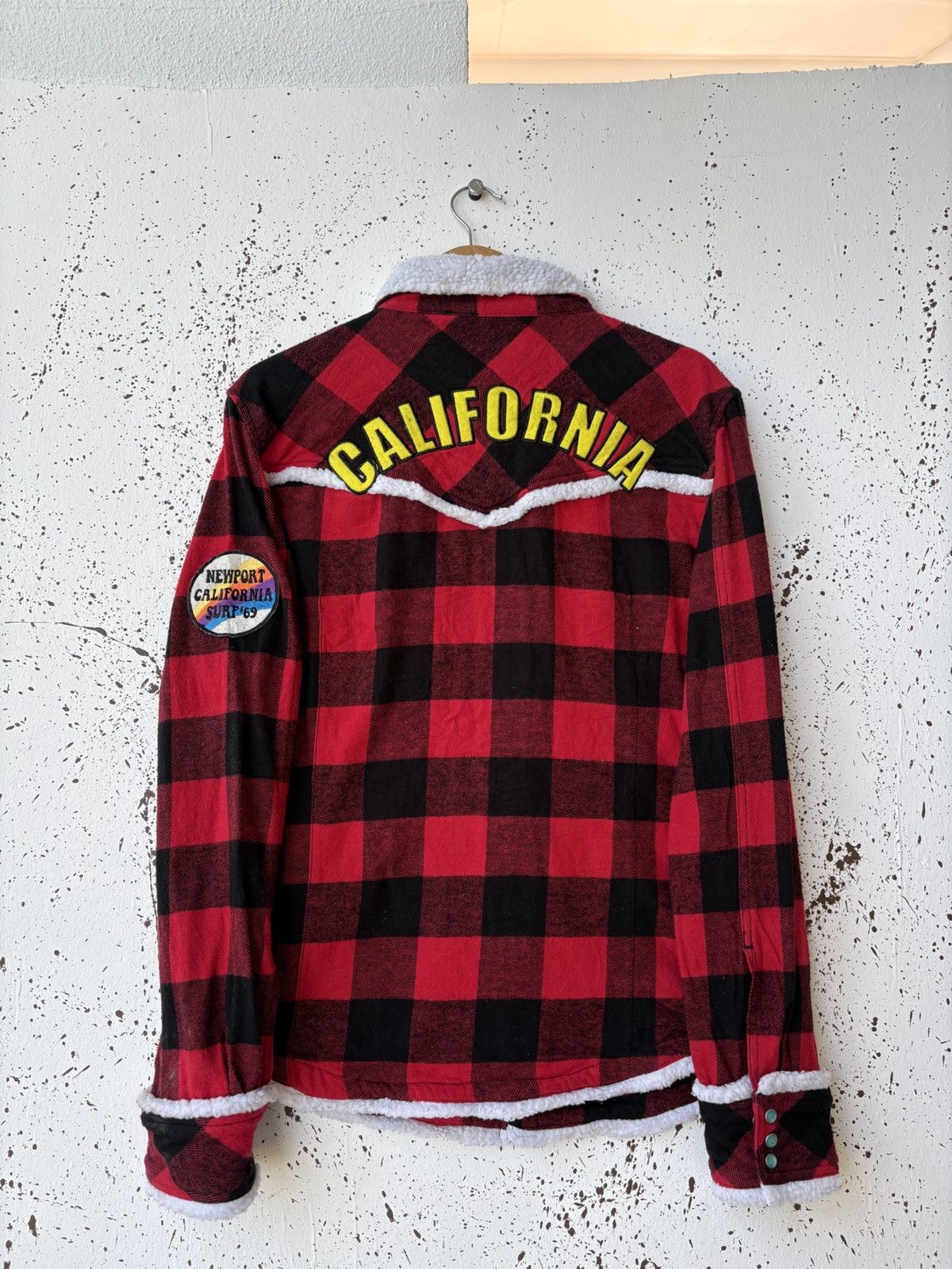 Japanese Brand Christmas Theme Sherpa Paneled Tartan Patches California USA Size US M / EU 48-50 / 2 - 9 Thumbnail