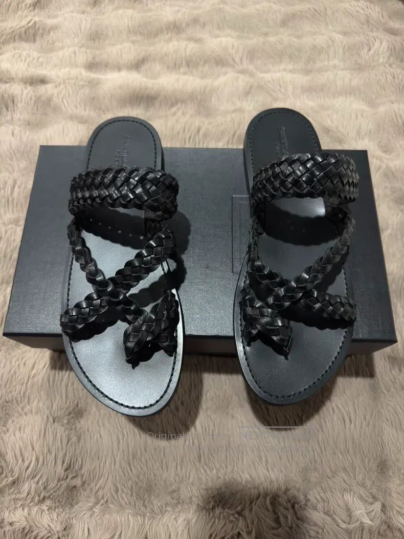 Saint Laurent Paris Saint Laurent Paris Woven Men's Slippers Sandals Size US 12 / EU 45 - 9 Thumbnail
