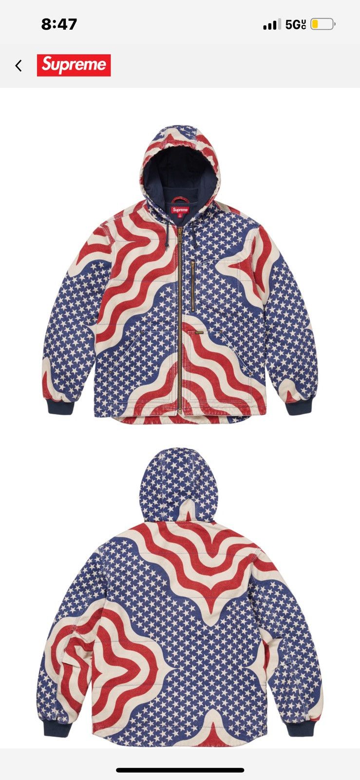 Supreme Supreme flag quilted jacket Size US L / EU 52-54 / 3 - 2 Thumbnail