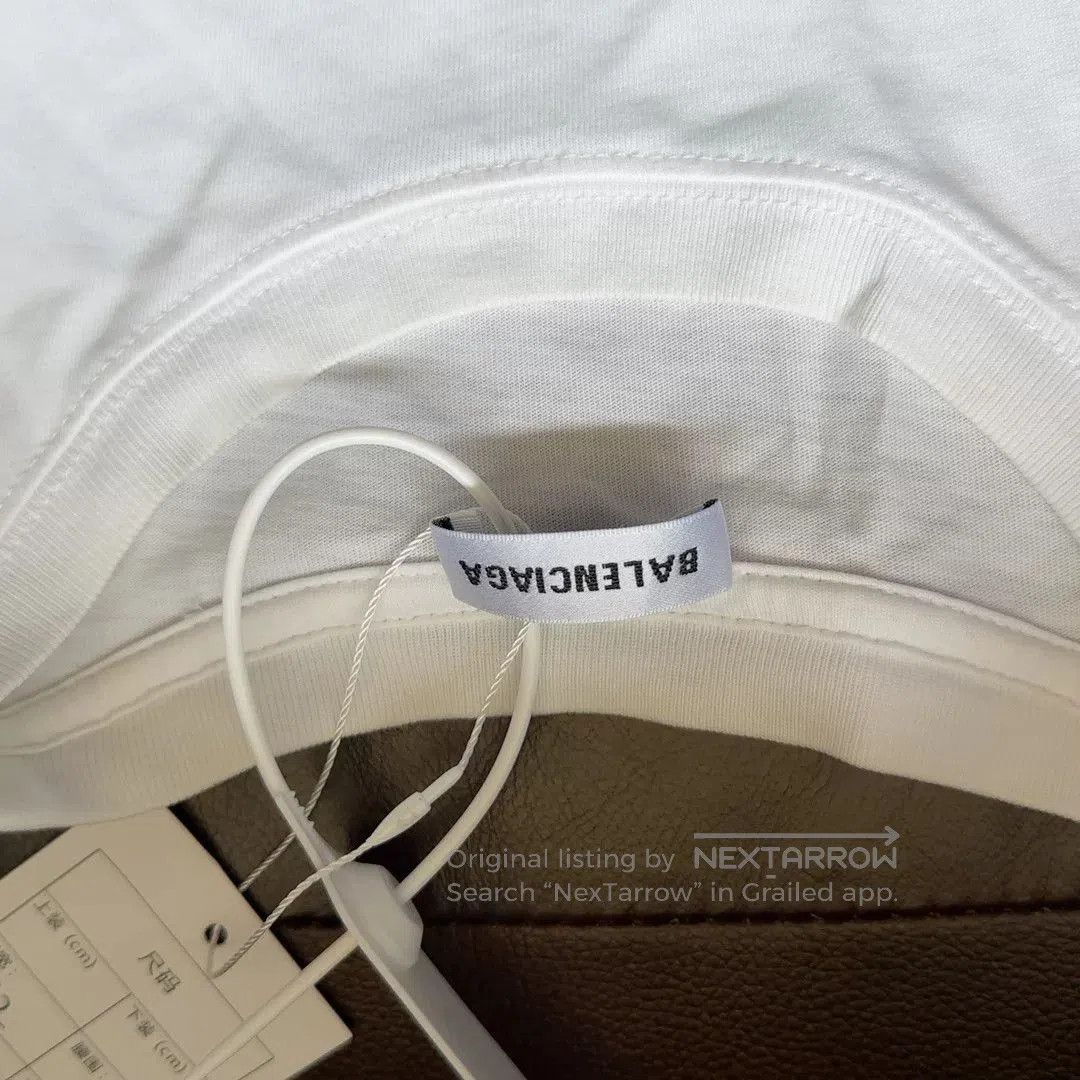 Balenciaga Balenciaga White Logo Short Sleeve T. Size S / US 4 / IT 40 - 3 Thumbnail