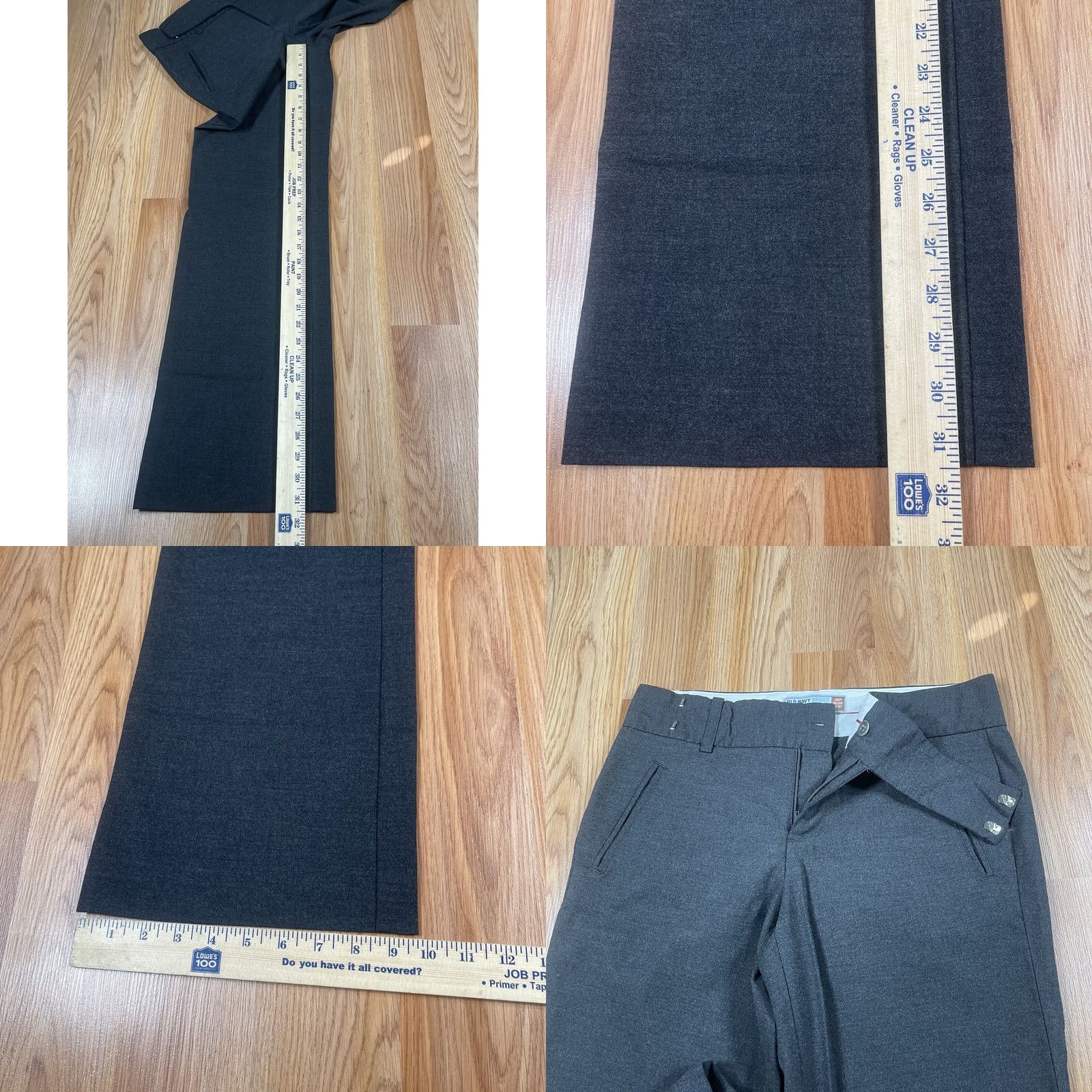 Old Navy Old Navy Womens 6 Gray Stretch Wide Leg Dress Pants - Fast Shipping - Vintage - 31.5 Size 28" / US 6 / IT 42 - 8 Thumbnail