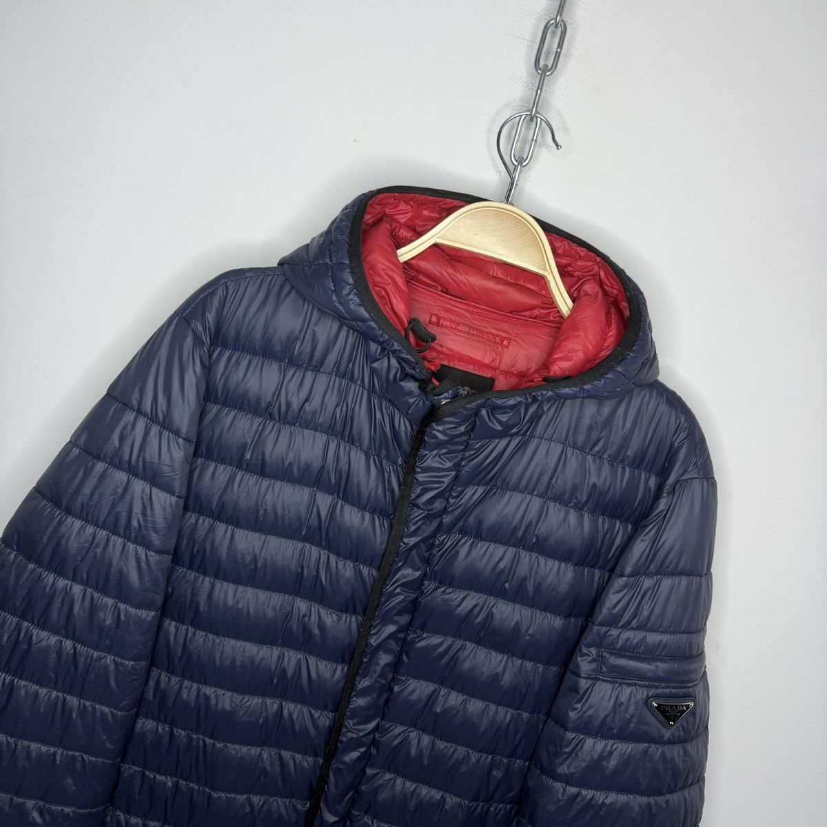 Prada Milano Puffer Down Jacket Re-Nylon Archive Navy