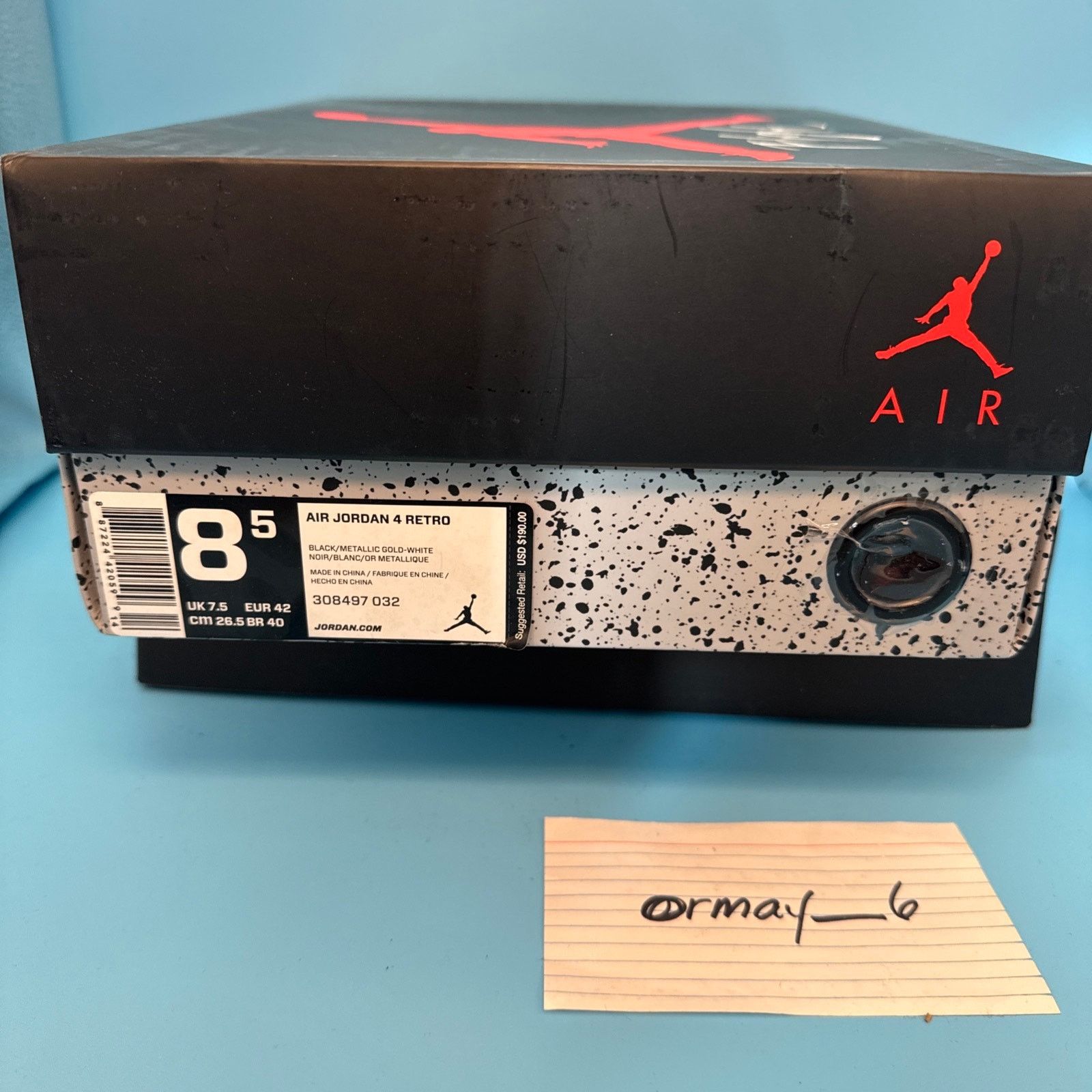 Jordan Brand × Nike Air Jordan Retro 4 "Royalty" 2017 m8.5 w10 Size US 8.5 / EU 41-42 - 8 Thumbnail