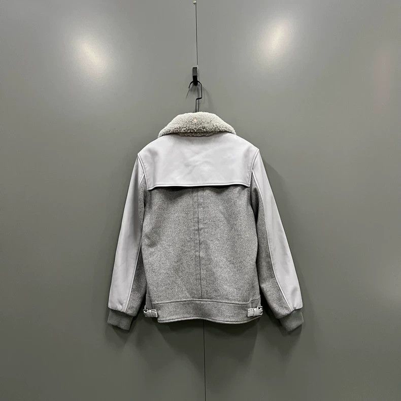 Givenchy Givenchy Grey leather collar jacket size S / 98 new / 2 Size US S / EU 44-46 / 1 - 2 Thumbnail
