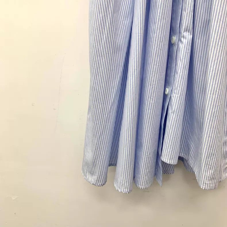 Prada Prada Blue and white striped logo triangle long-sleeved sh Size XXS / US 00 / IT 34 - 5 Thumbnail