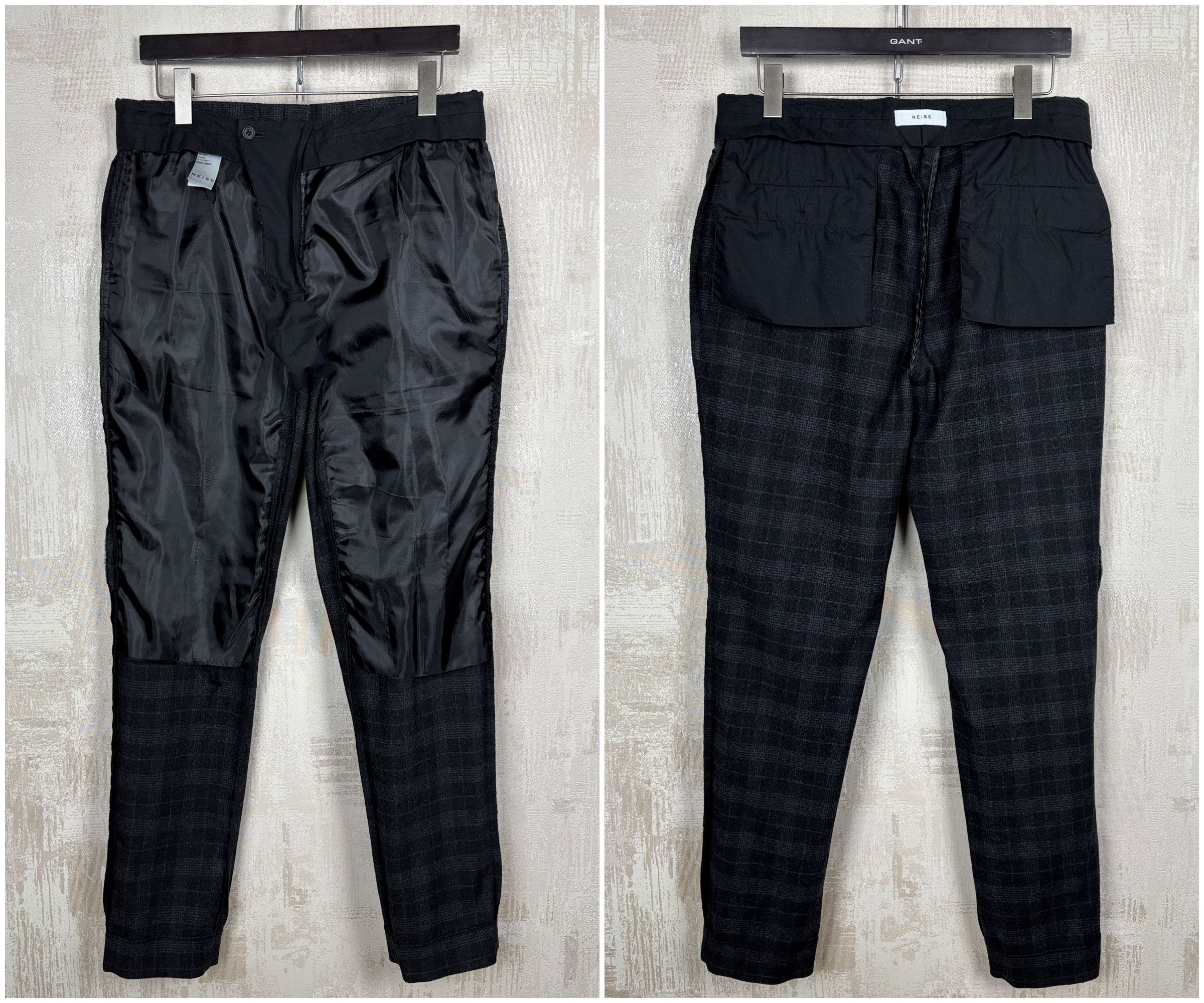 Reiss Reiss Rodney Plaid Wool Blend Pants Check Trousers 34 inch Size US 34 / EU 50 - 18 Thumbnail