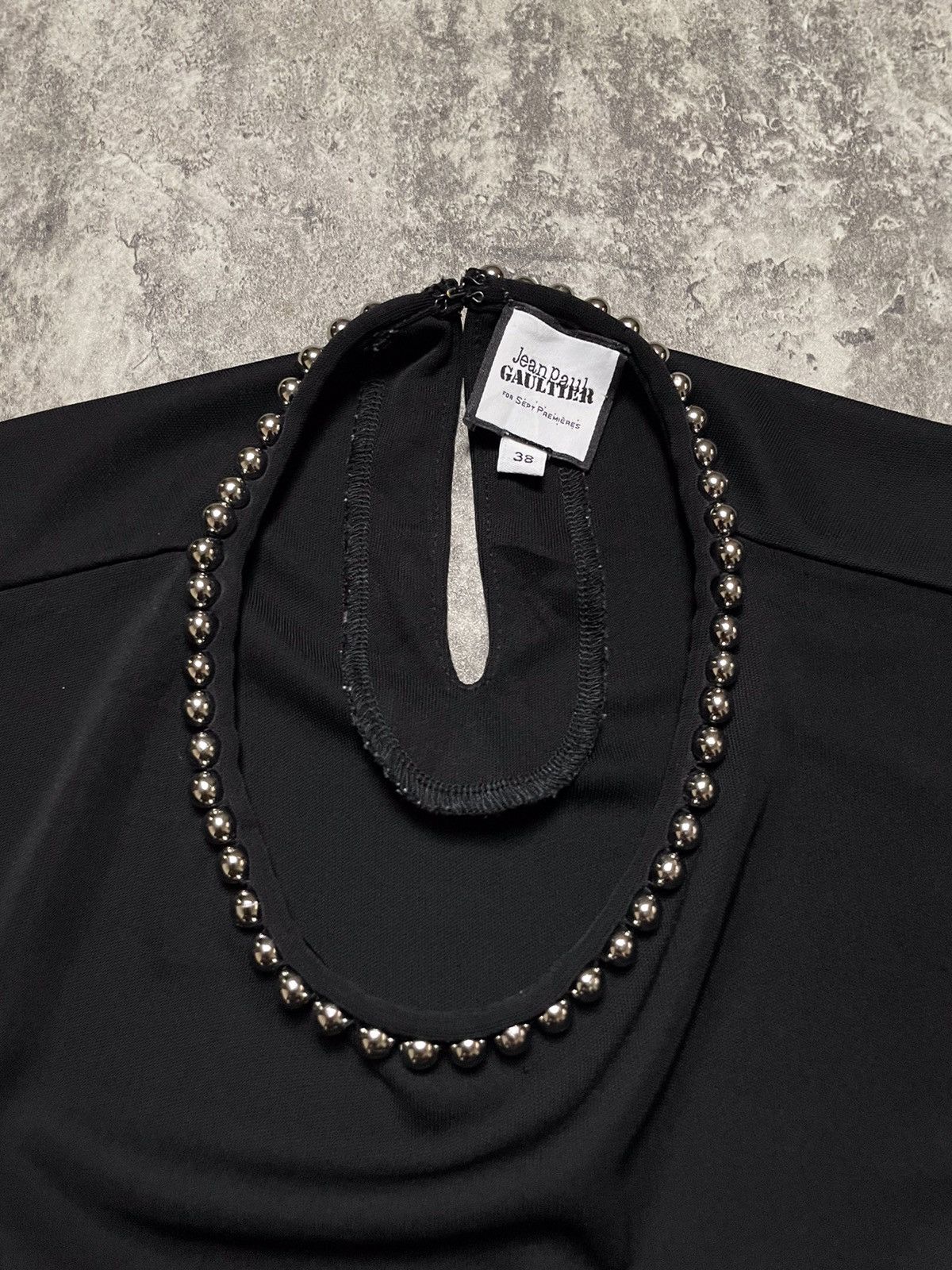 Jean Paul Gaultier Jean Paul Gaultier Black Top With Metal Necklace Size M / US 6-8 / IT 42-44 - 3 Thumbnail