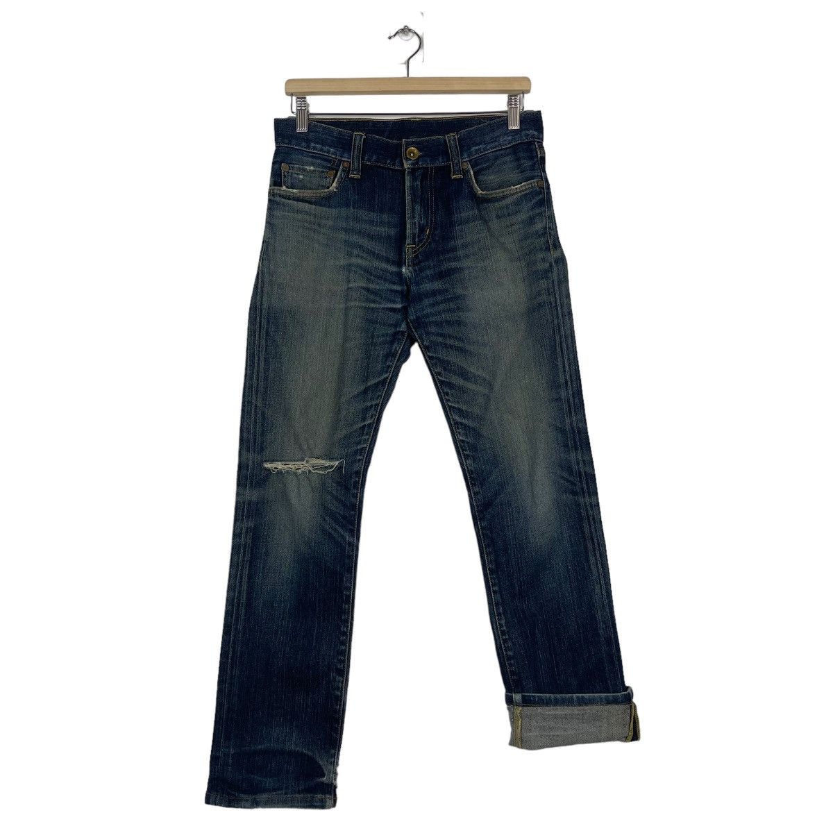 Uniqlo Uniqlo UJ Distressed Flare Jeans Size US 31 - 9 Thumbnail