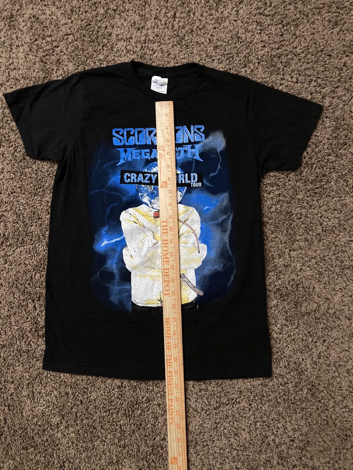 Designer × Vintage Rare Vintage Scorpions Megadeth Crazy World Tour Shirt Size US S / EU 44-46 / 1 - 3 Thumbnail