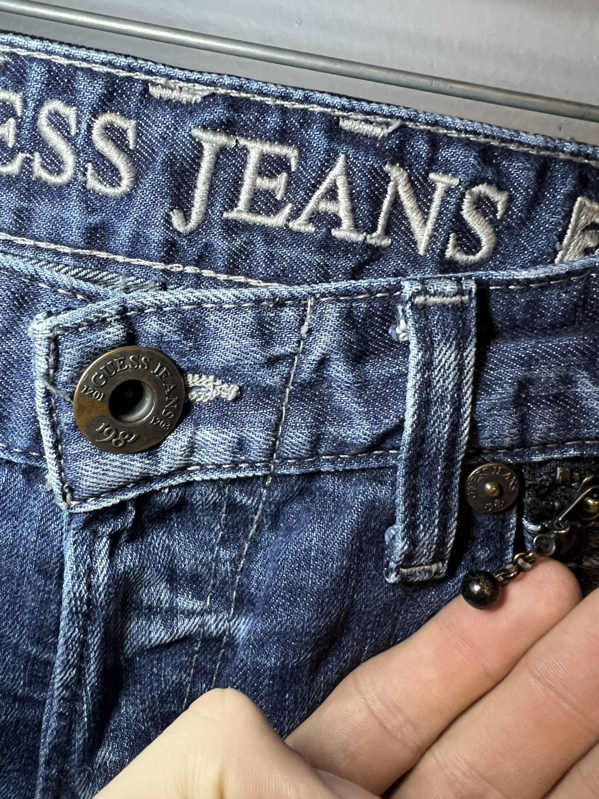 Guess Vintage Guess USA Falcon bootcut studded pocket hybrid jeans Size US 33 - 19 Thumbnail