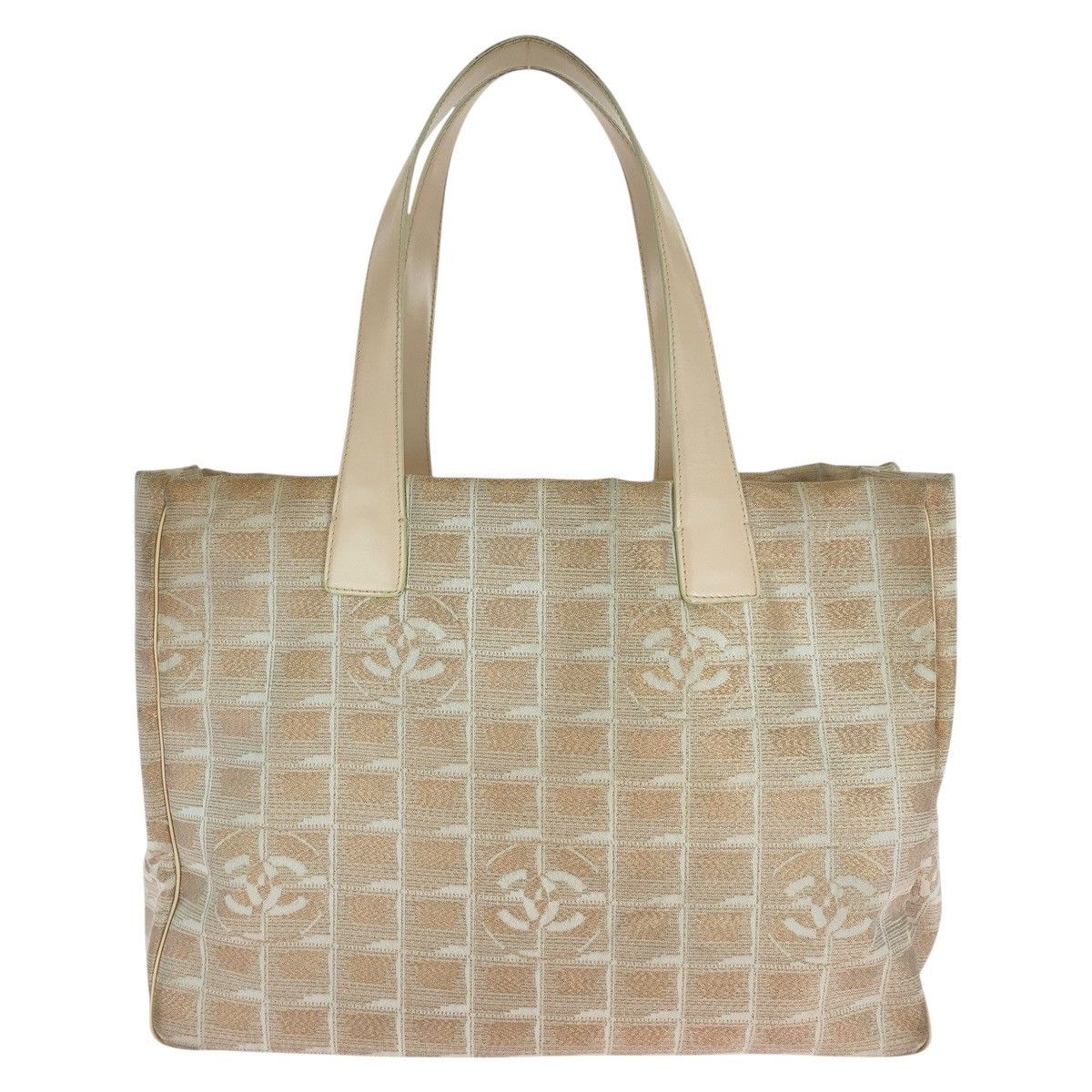 Chanel Chanel New Travel Line Canvas Leather Tote Bag Canvas Tote Bag DUTY FREE for USA