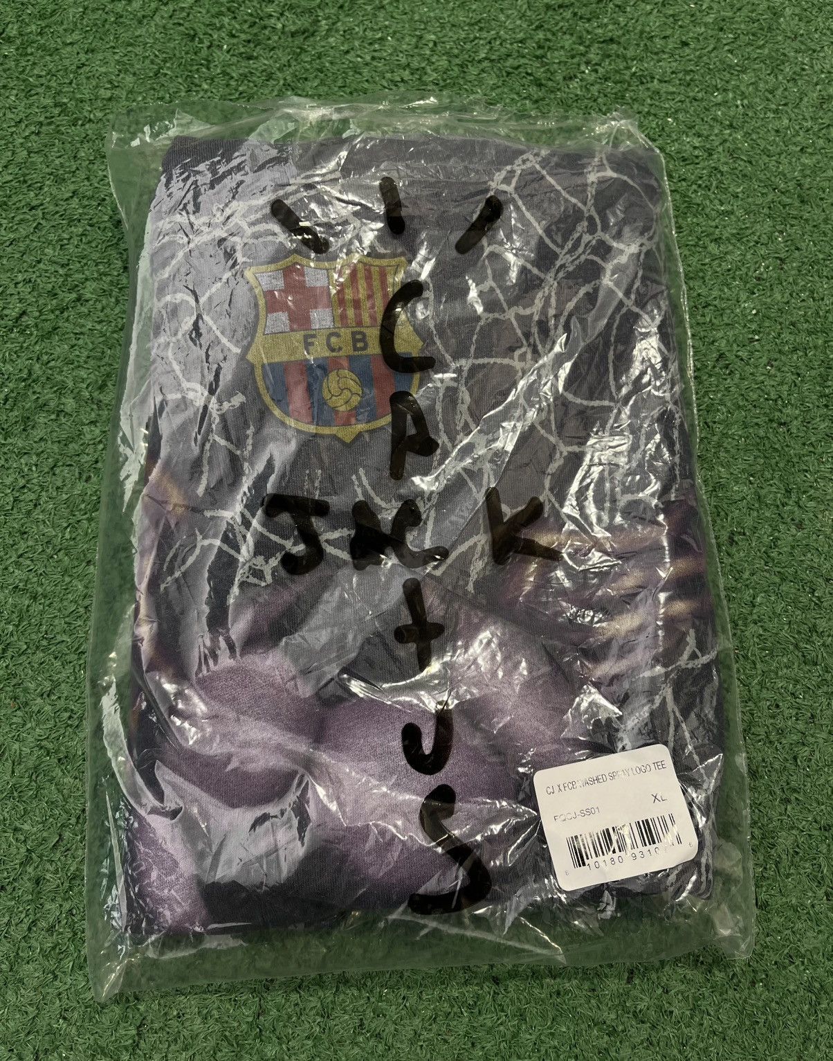 Travis Scott Cactus Jack x FC Barcelona Washed Acid Print Tee Size US XL / EU 56 / 4 - 3 Thumbnail